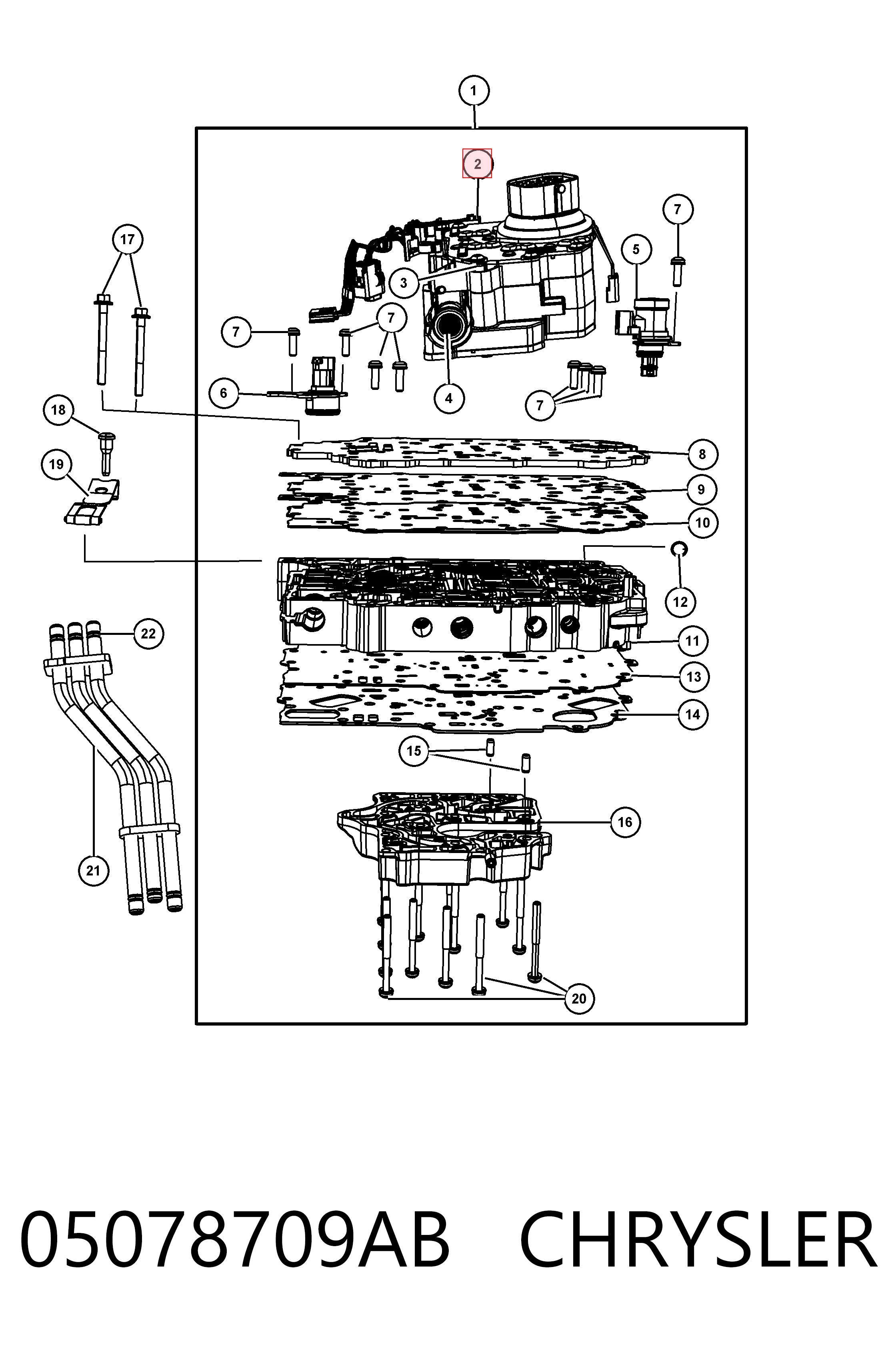 05078709AB Chrysler Solenoide de transmisión automática