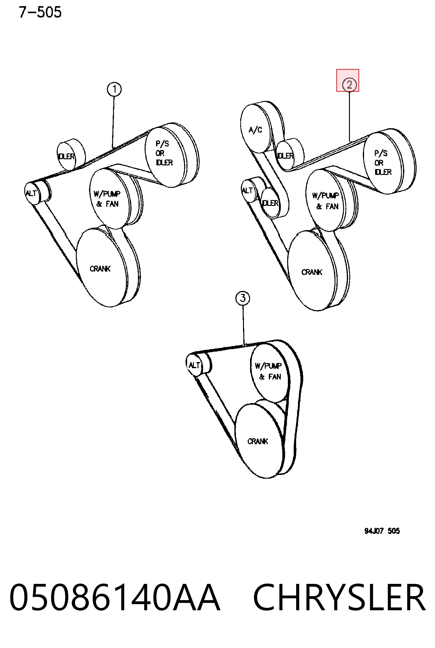 Correa de transmisión trapezoidal Fiat/Alfa/Lancia K05086140AA precio, desde 22,81 EUR