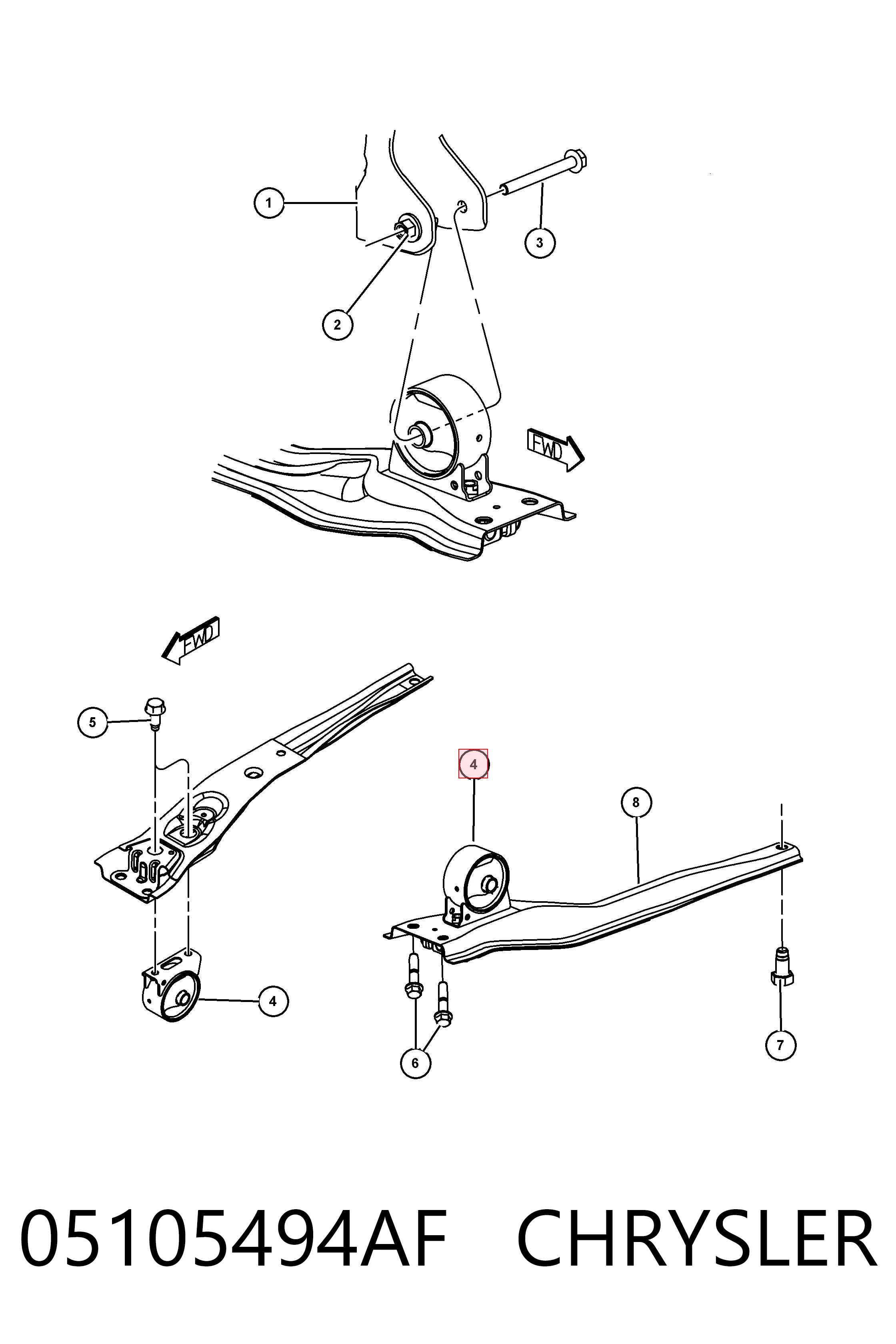 Soportes de motor delantero para Jeep Patriot  