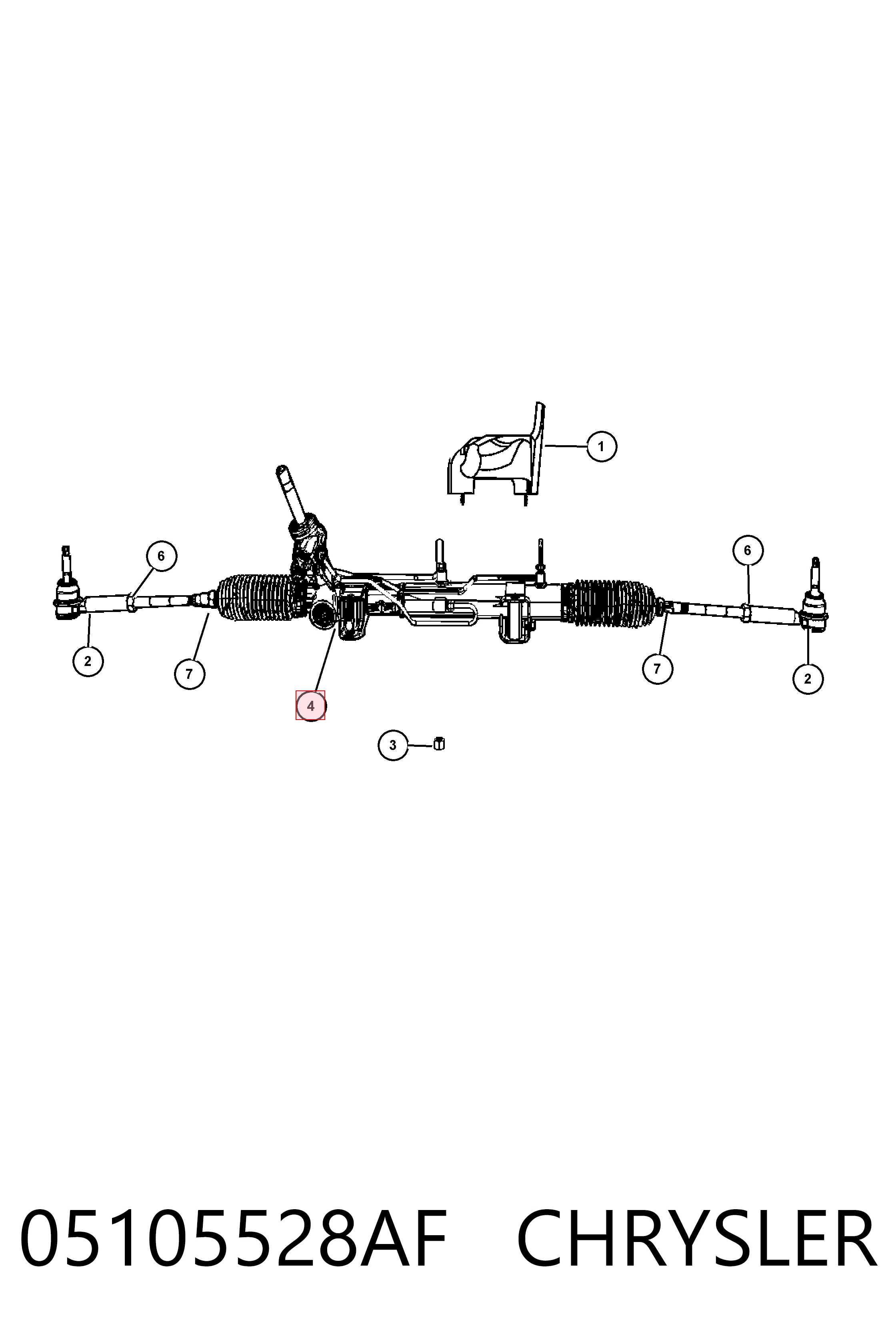 K05105528AC Fiat/Alfa/Lancia Cremallera caja de direccion