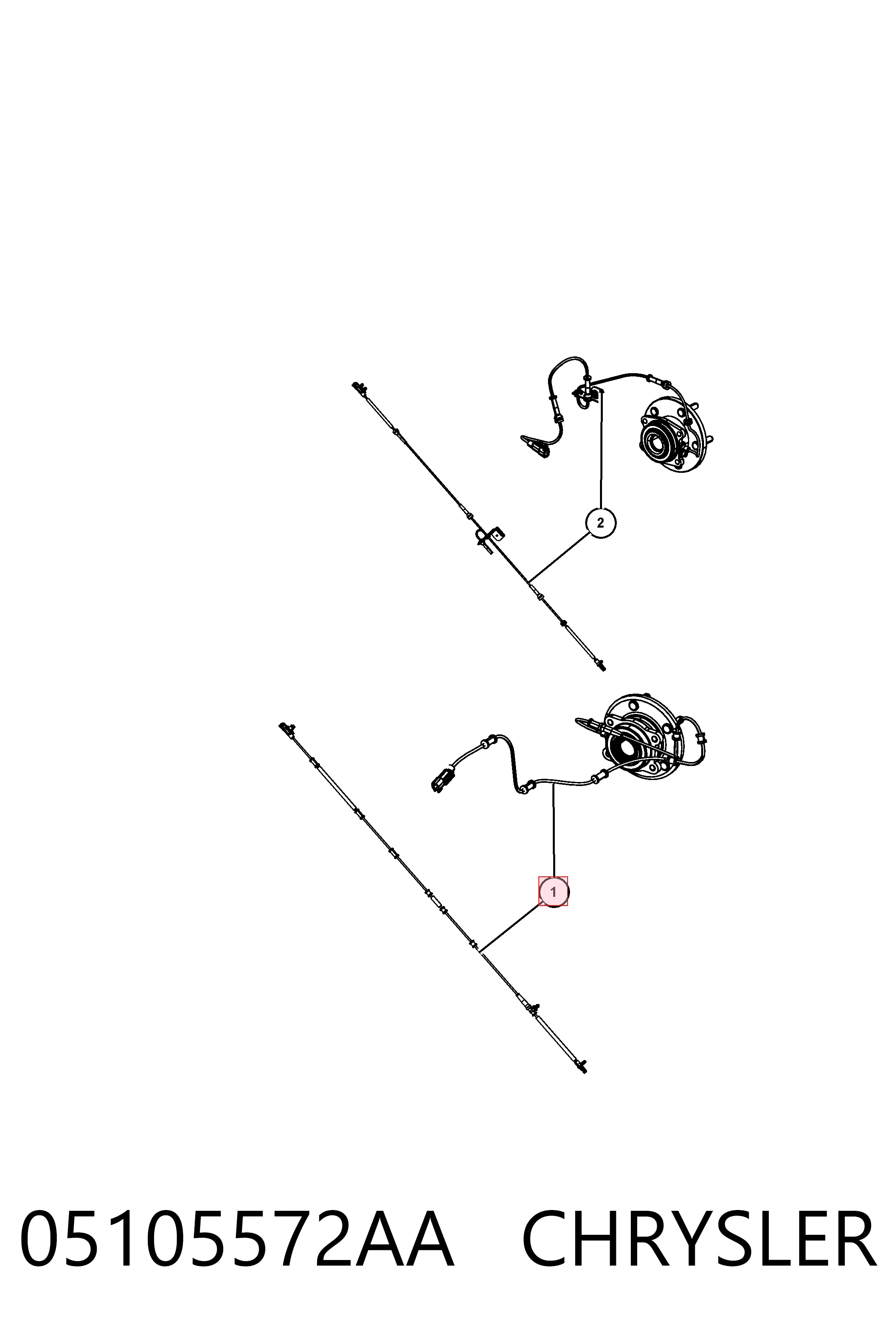 05105572AA Chrysler Sensor de freno, delantero derecho