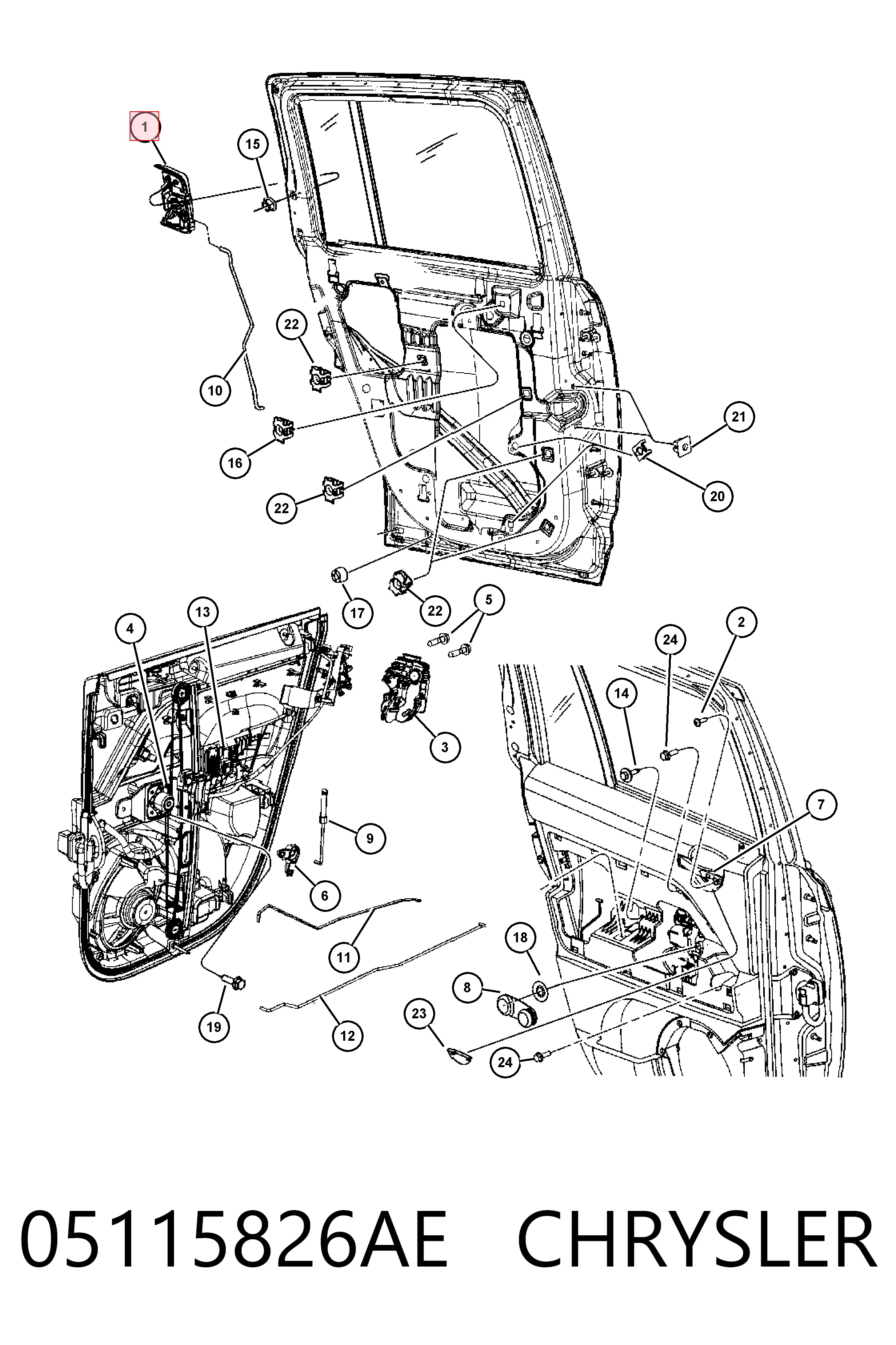 Manija exterior derecha de puerta trasera Fiat/Alfa/Lancia K05115826AF precio, desde 46,46 EUR