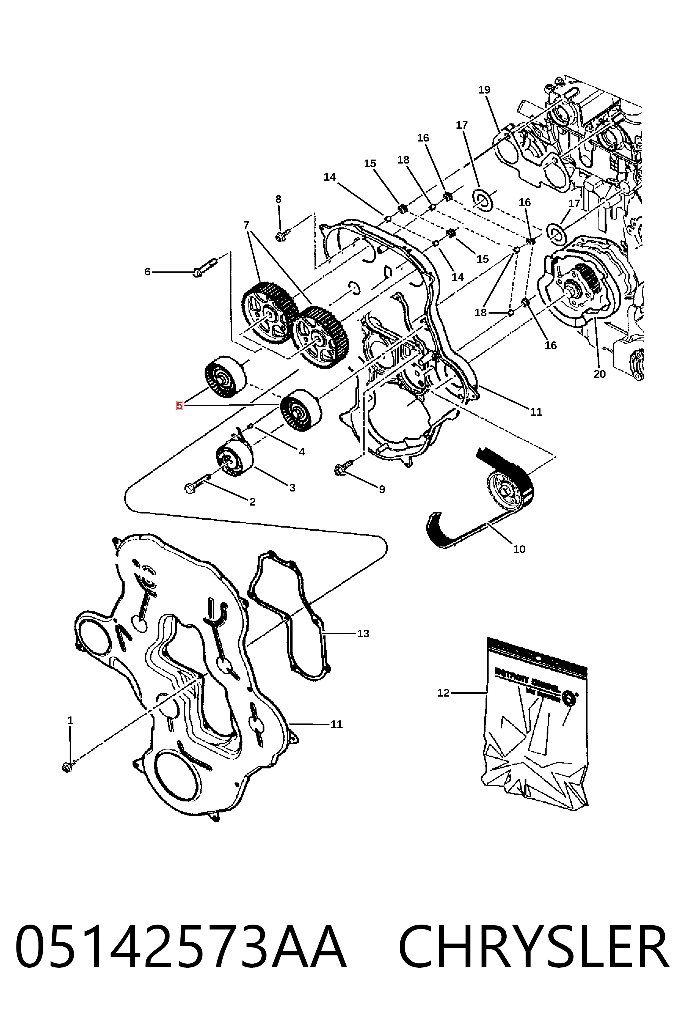 Comprar Rodillo tensor auxiliar de correa de distribución Chrysler Voyager III RG, RS a bajo precio