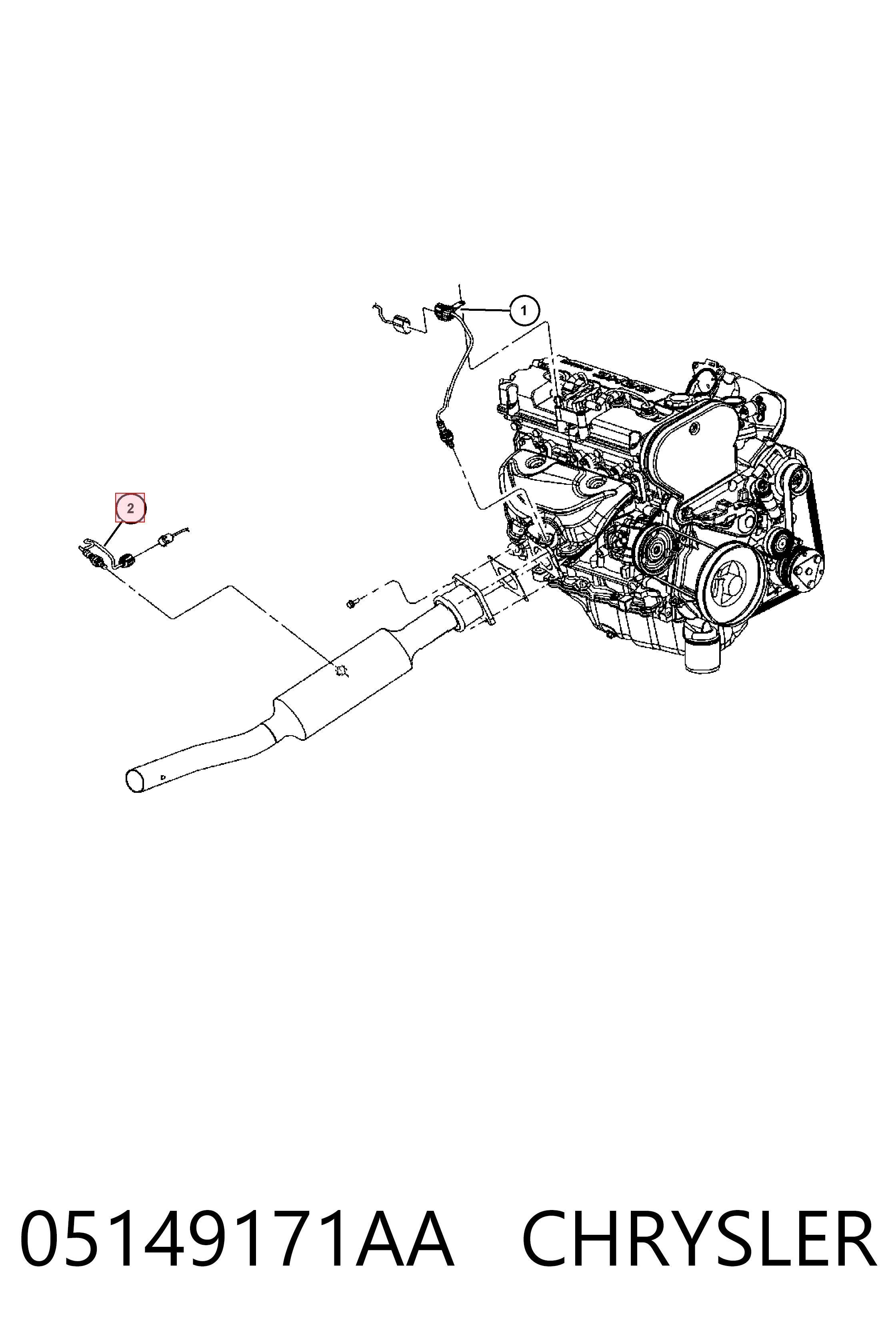 05149171AA Chrysler Sonda lambda (NOx, O2)