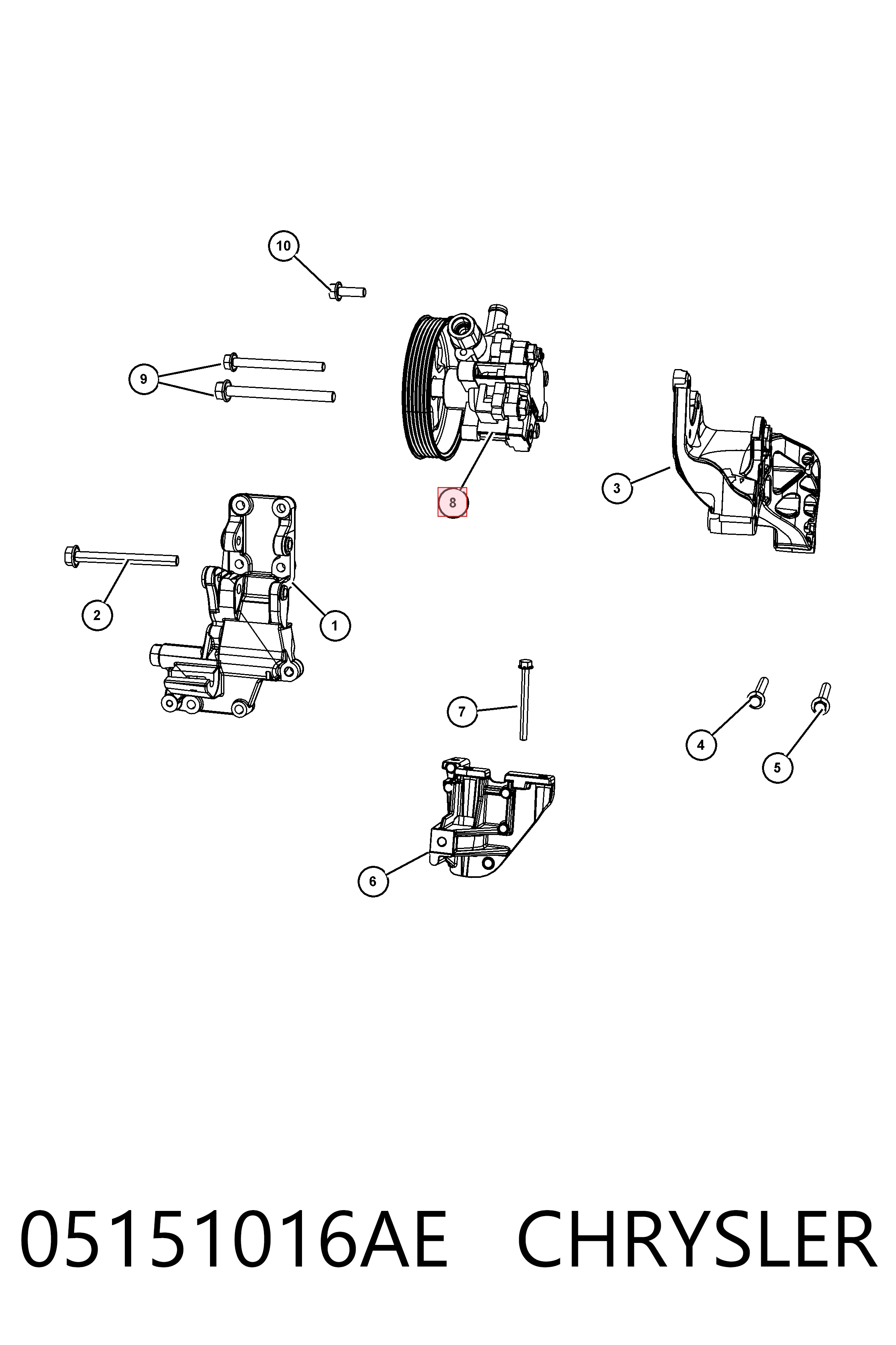 Bomba de dirección asistida  Fiat/Alfa/Lancia K05151016AE precio, desde 111,80 EUR