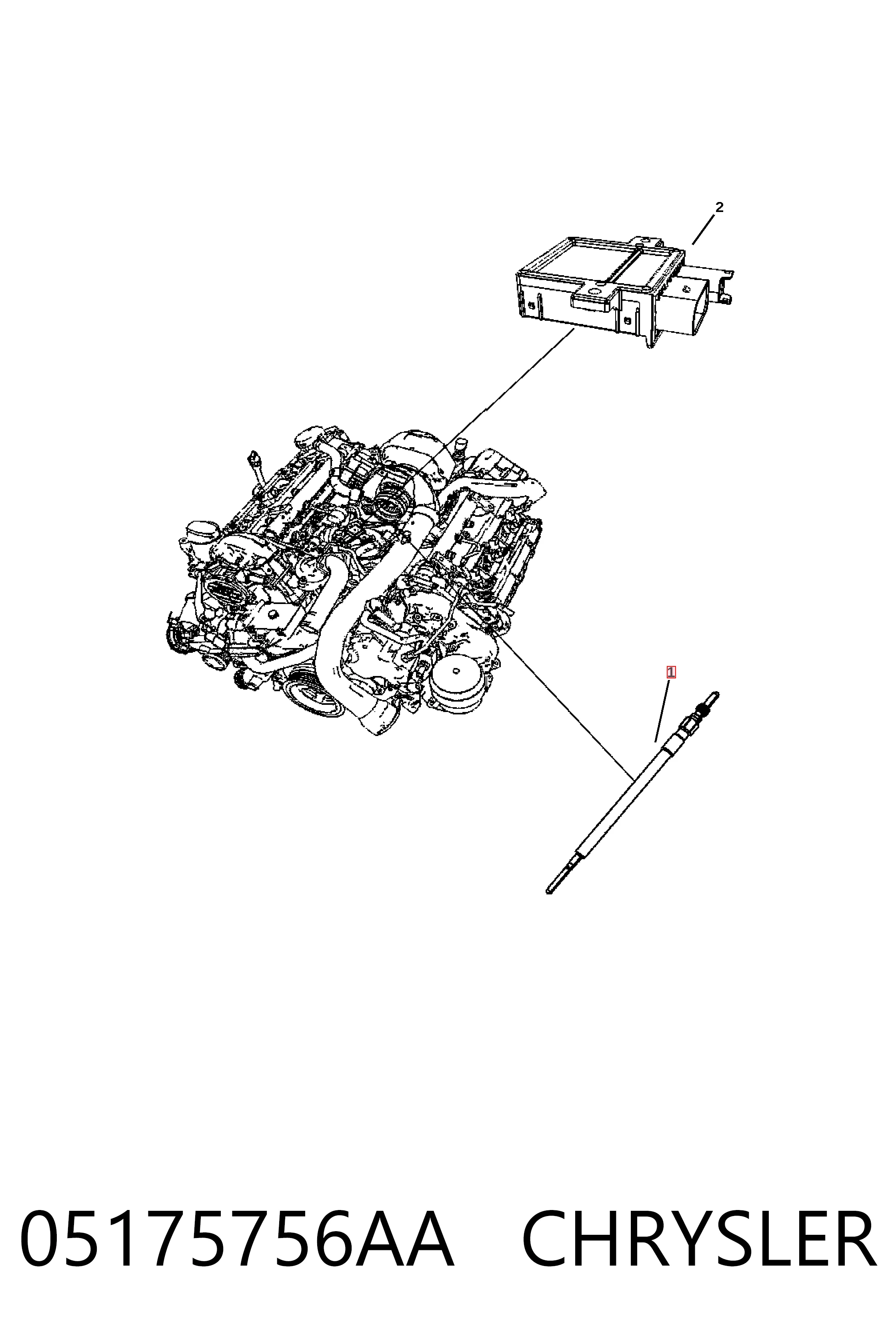 05175756AA Chrysler Bujías de calentamiento