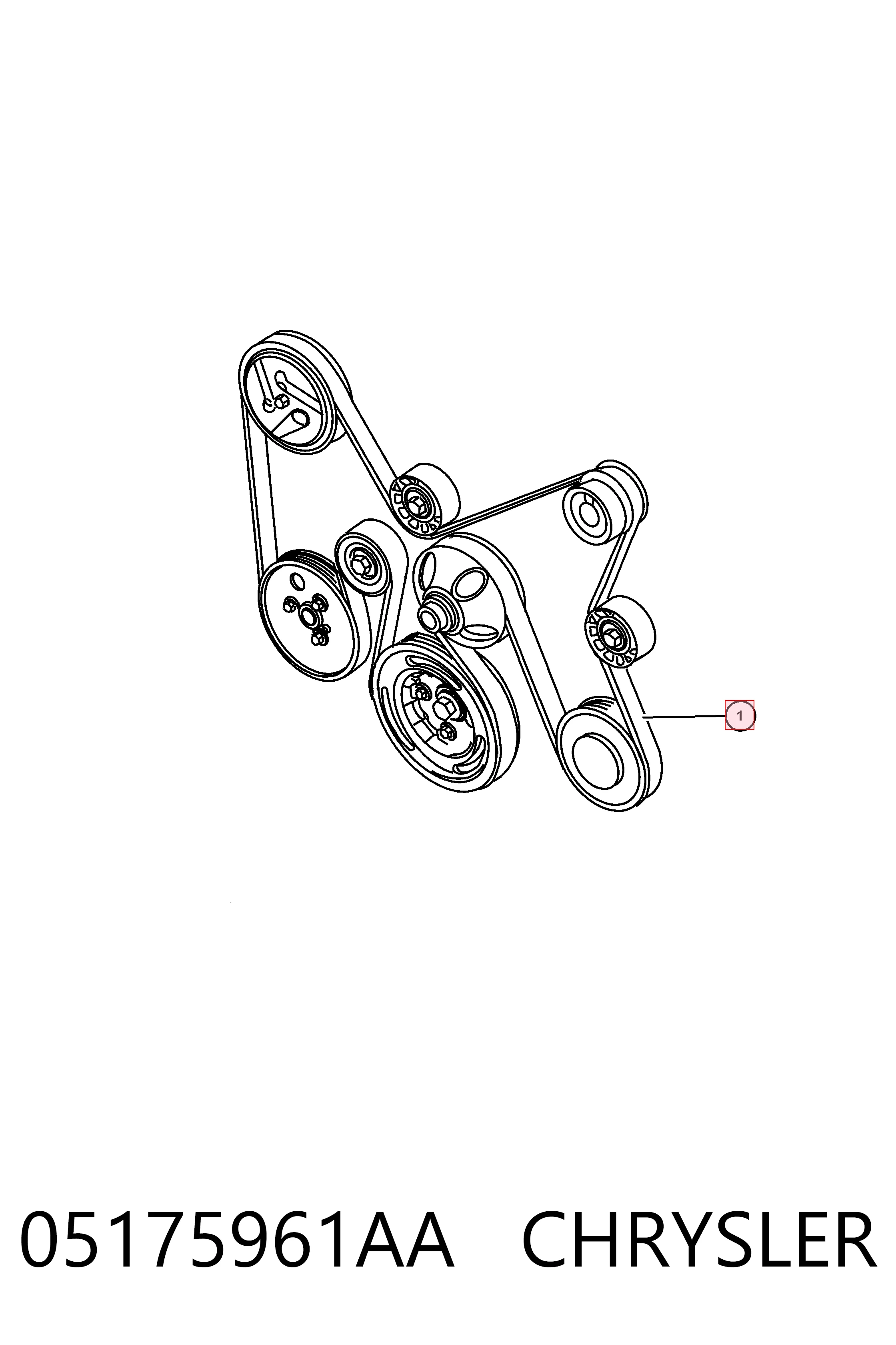 Correa de accesorios 05175961AA CHRYSLER