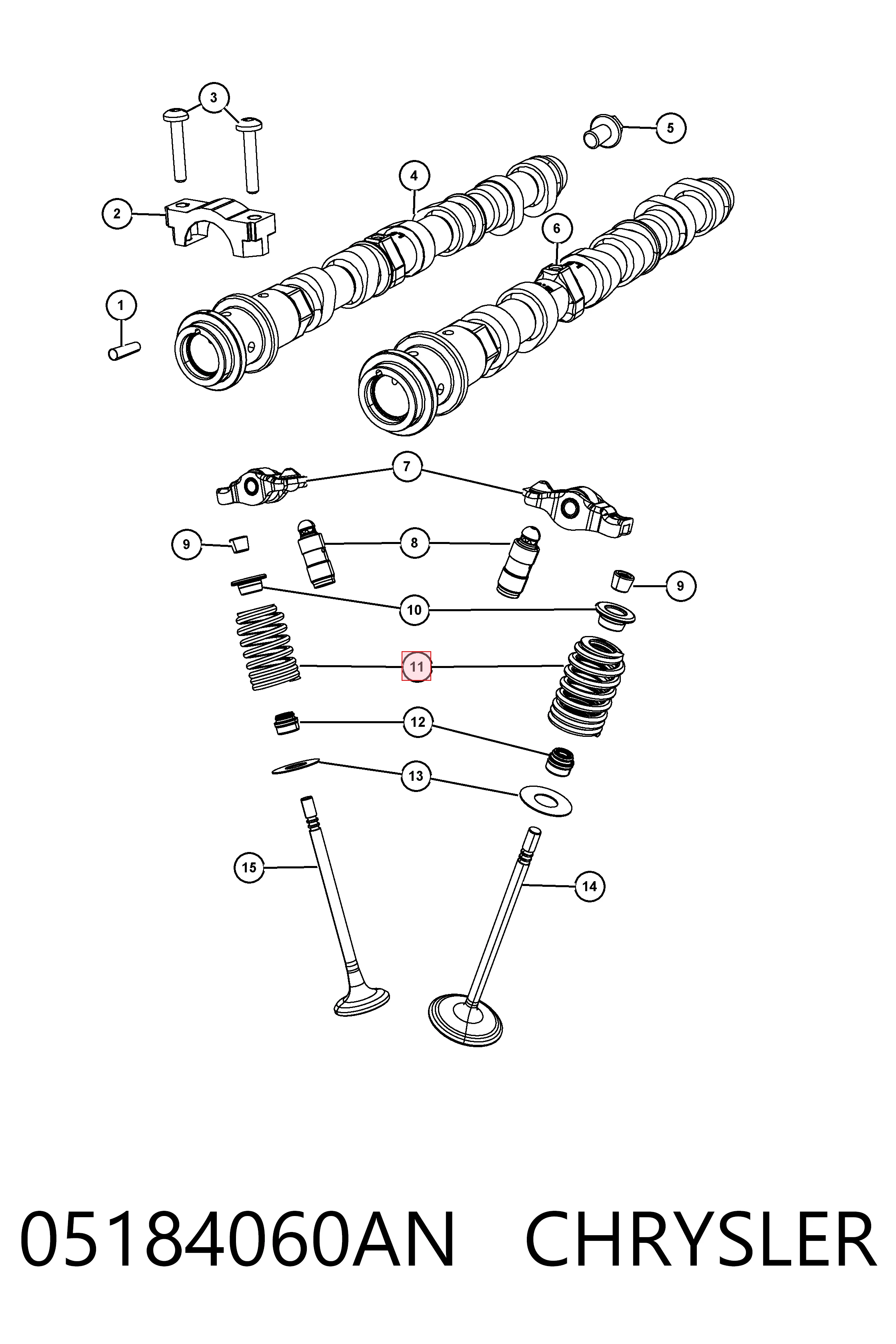 K05184060AN Fiat/Alfa/Lancia Muelle de válvula