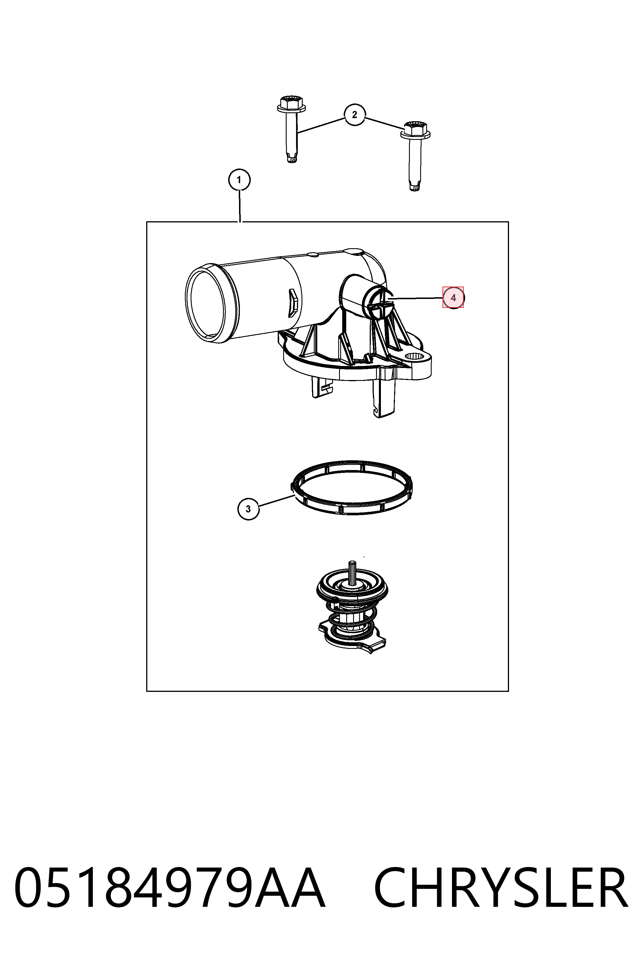 Válvula de purga de aire del sistema de refrigeración K05184979AA Fiat/Alfa/Lancia