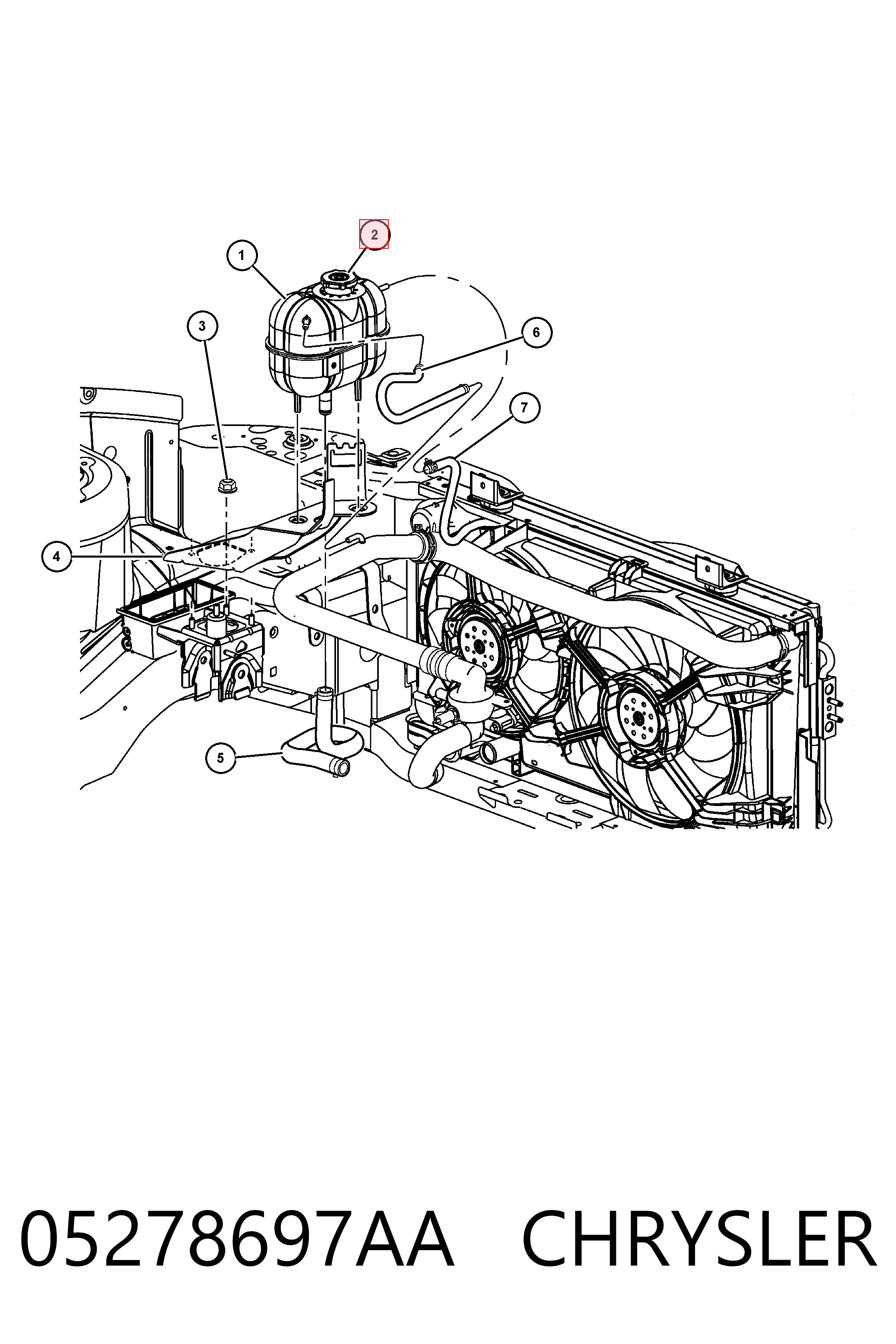 05278697AA Chrysler Tapa de radiador