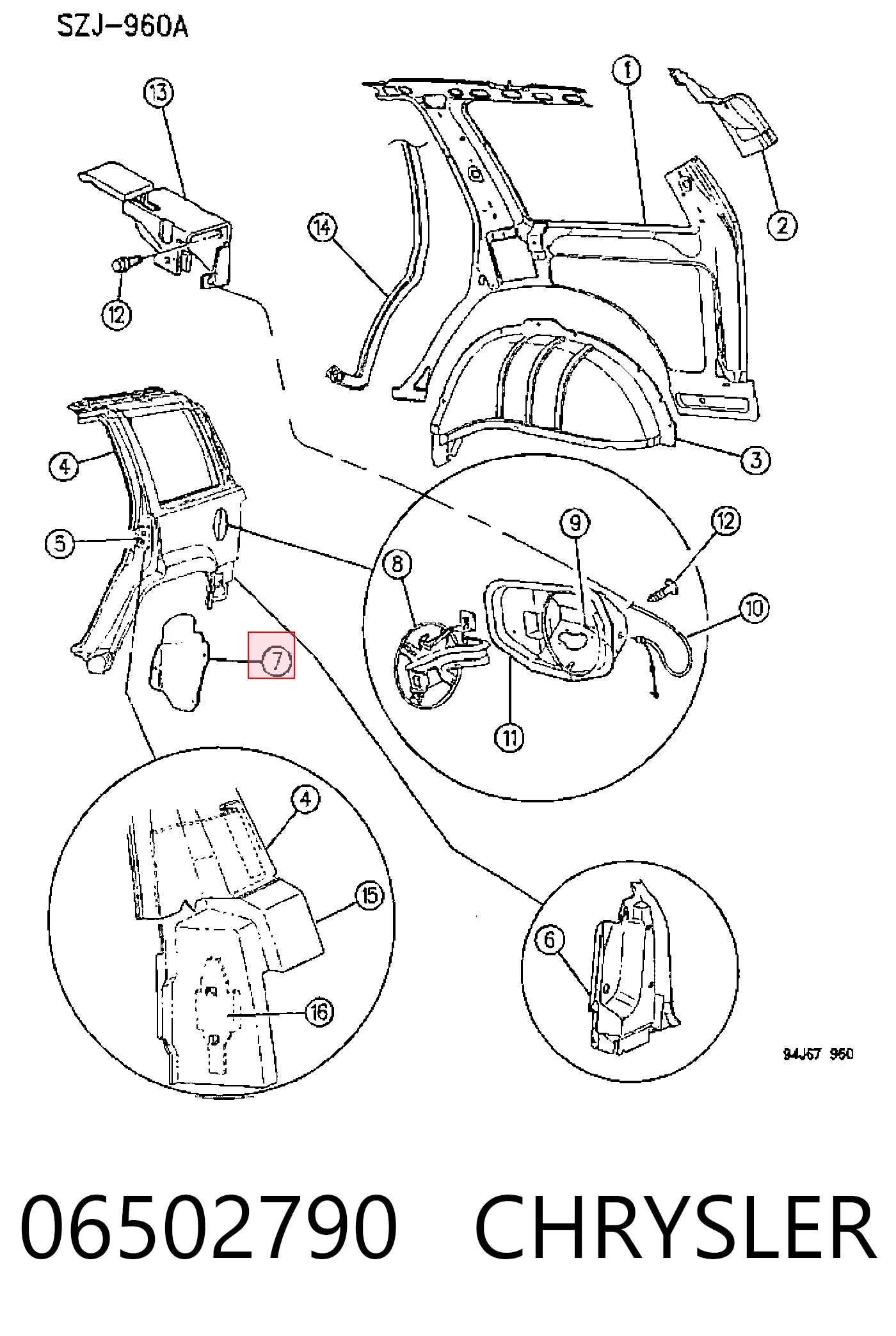 06502871 Mitsubishi Clip de fijación del guardabarros delantero
