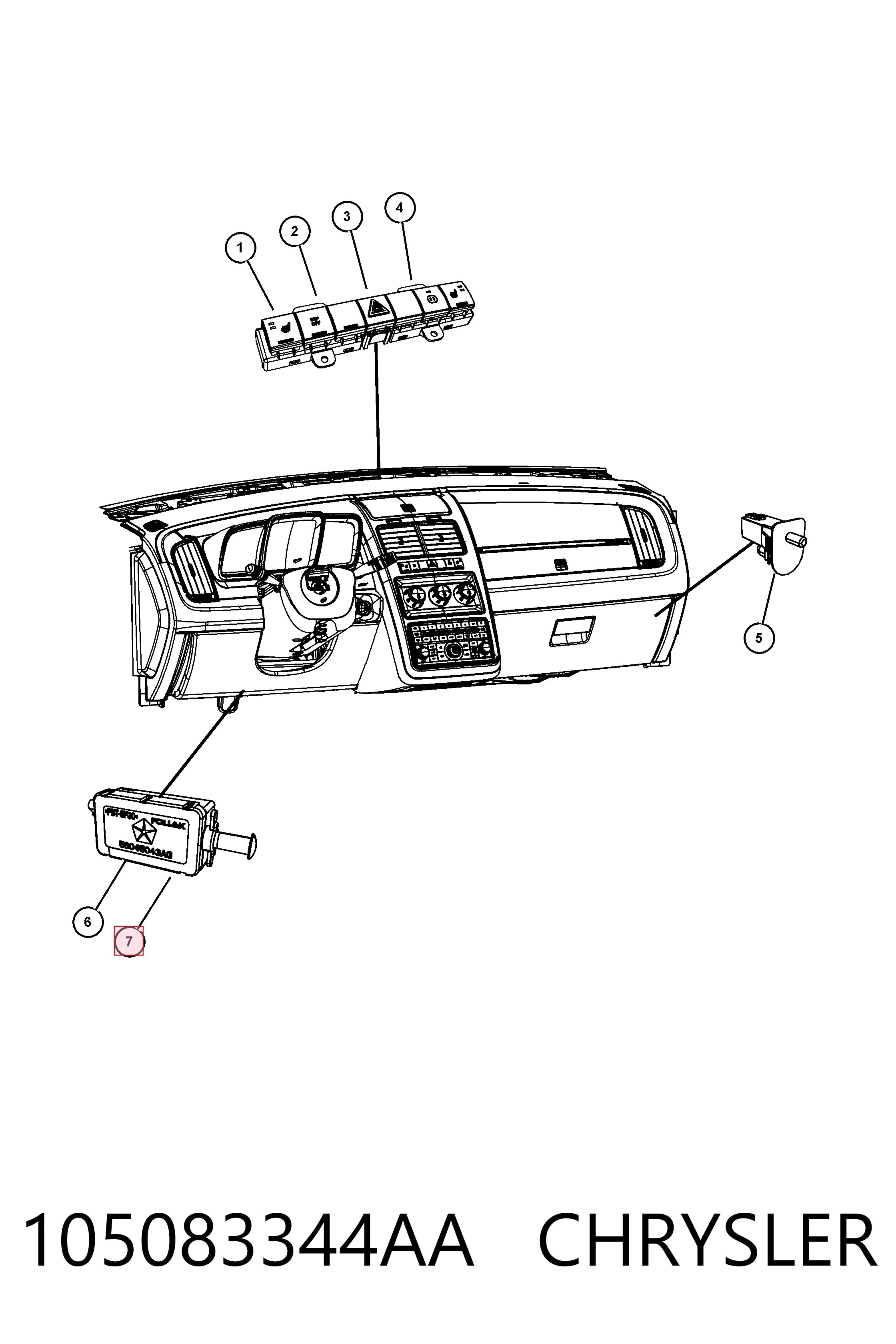 Interruptor de luz de freno Fiat/Alfa/Lancia K56045043AE precio, desde 31,39 EUR