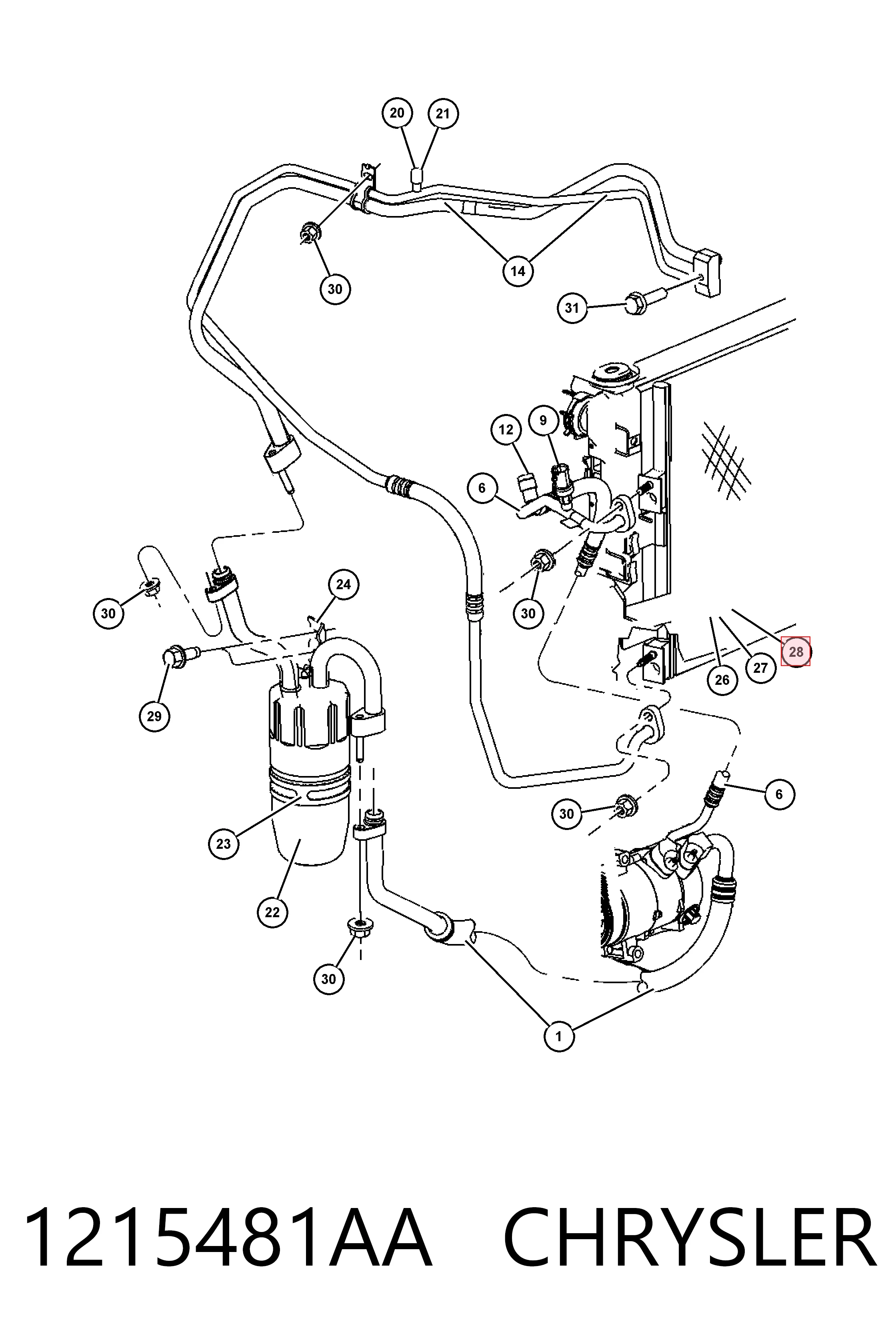 Aire acondicionado capacitor Fiat/Alfa/Lancia K05191287AB precio, desde 85,67 EUR