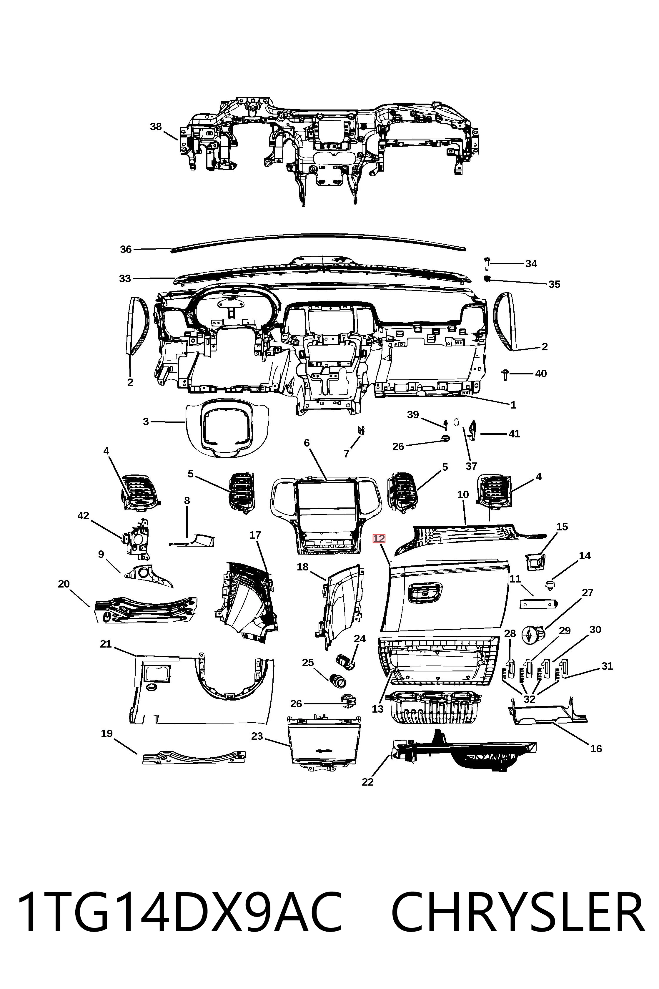 K1TP29DX9AA Fiat/Alfa/Lancia Guantera