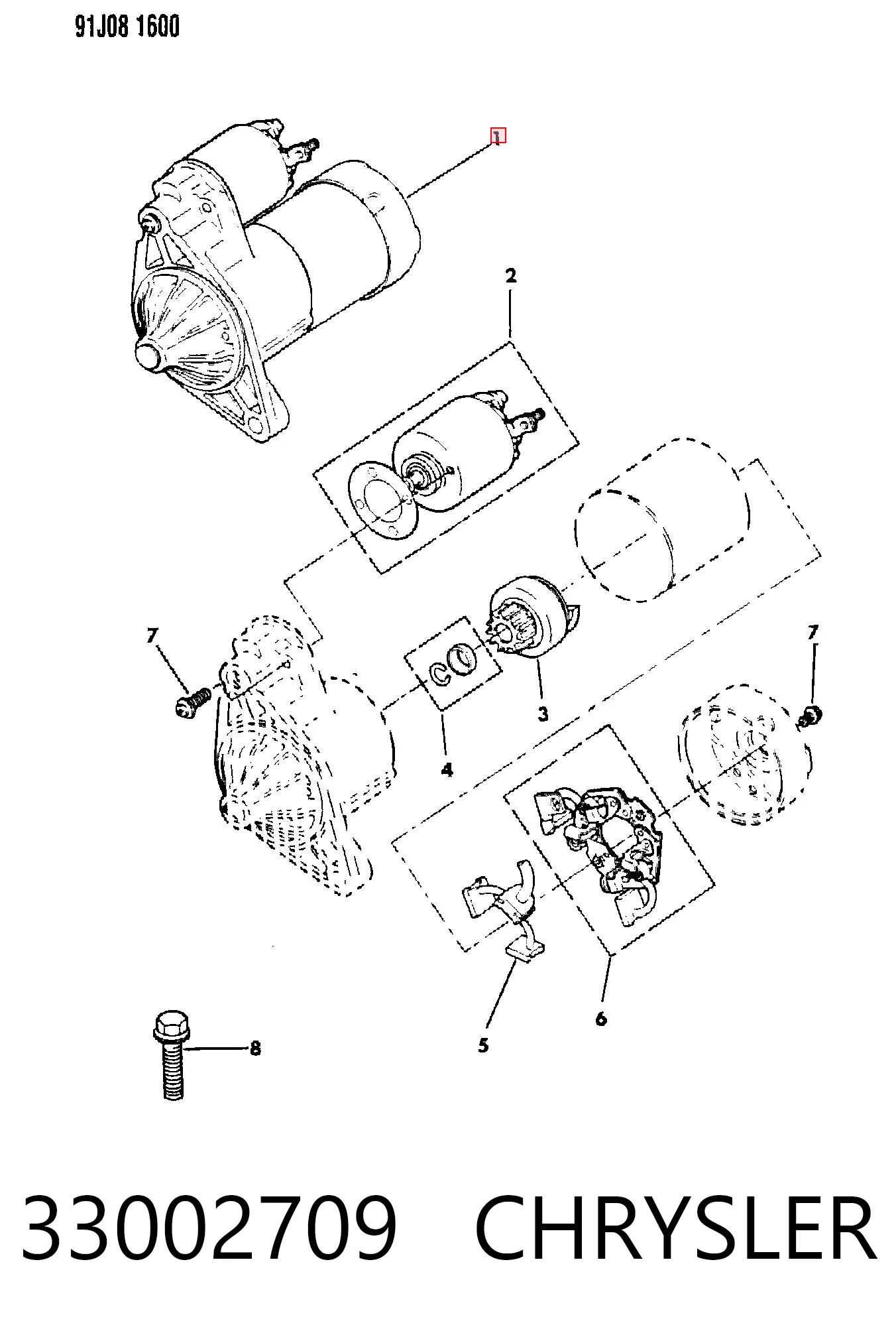 33002709 Chrysler Arranque motores