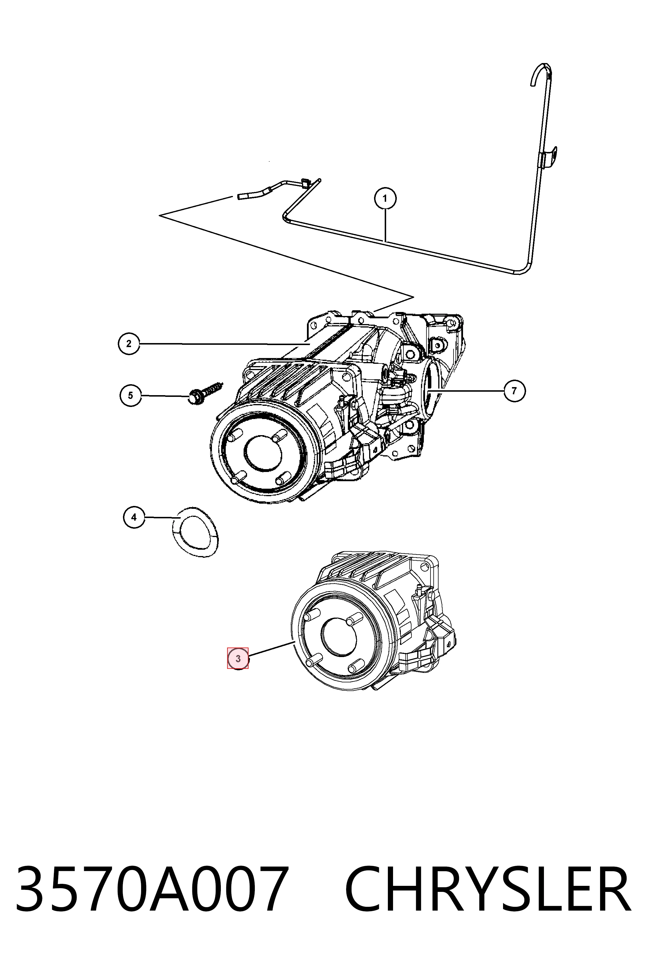 K3570A007 Fiat/Alfa/Lancia Acoplamiento viscoso de la caja de transferencia