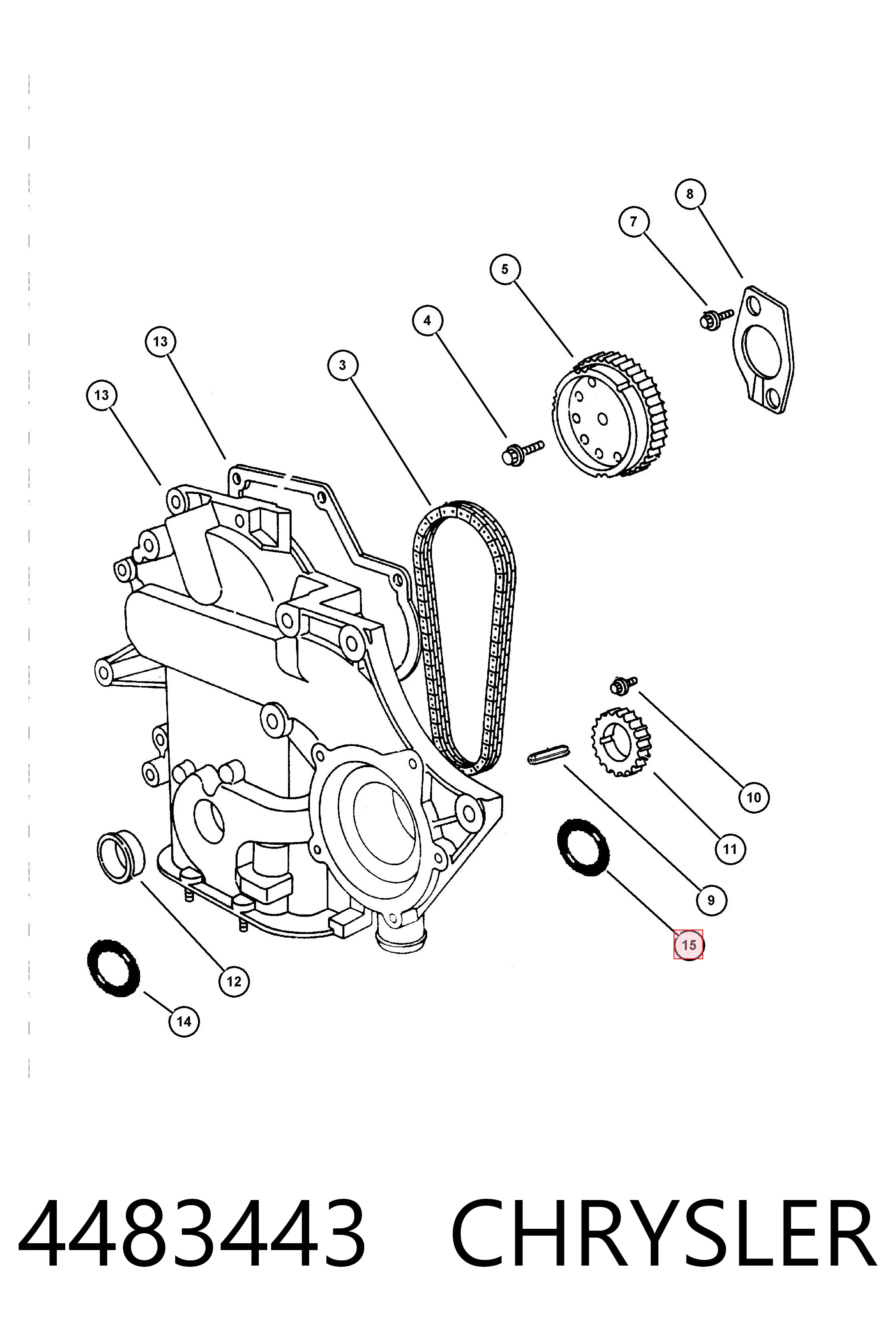 Comprar Junta de tapa frontal del motor Dodge Journey   a bajo precio
