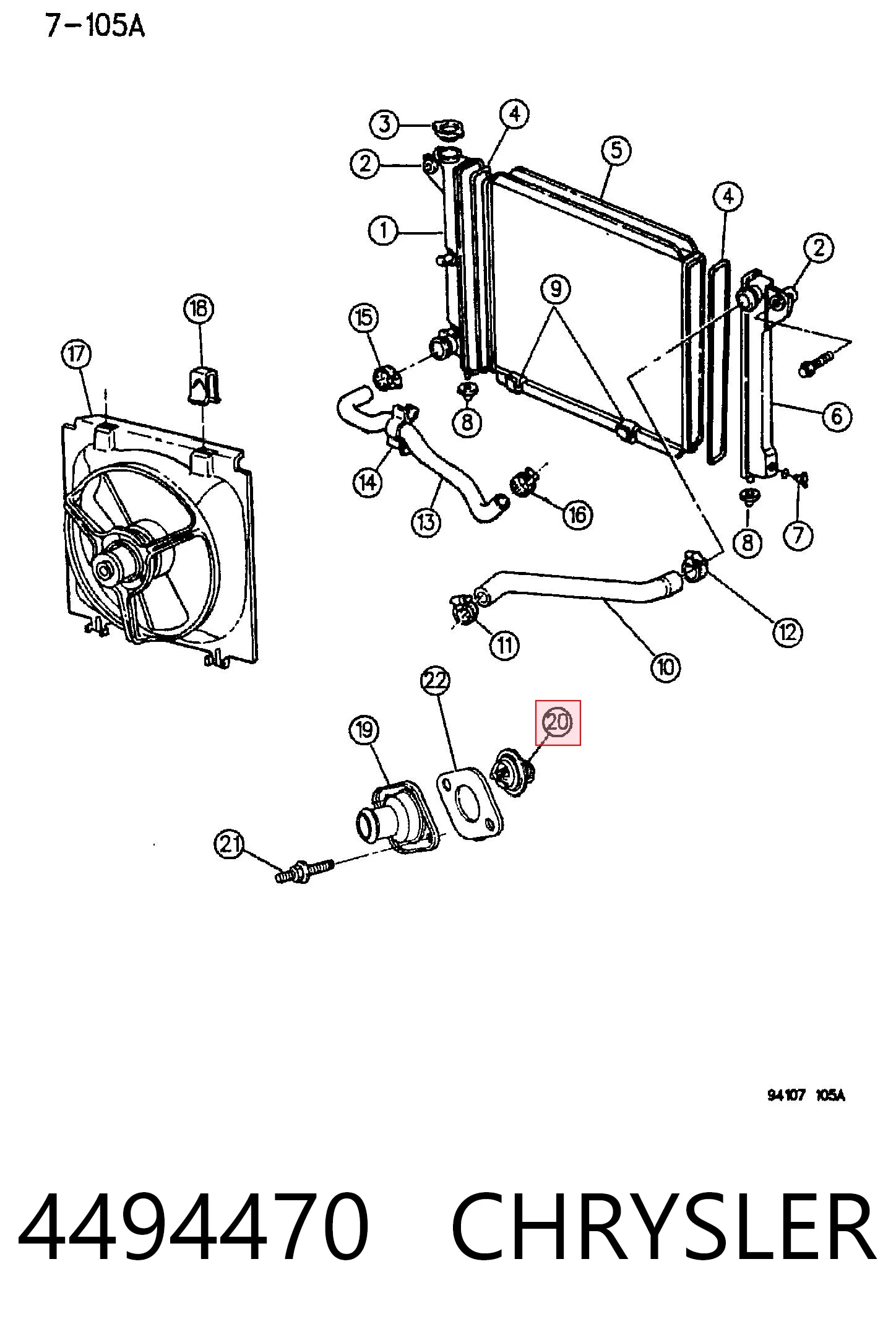 Termostato 4494470 CHRYSLER
