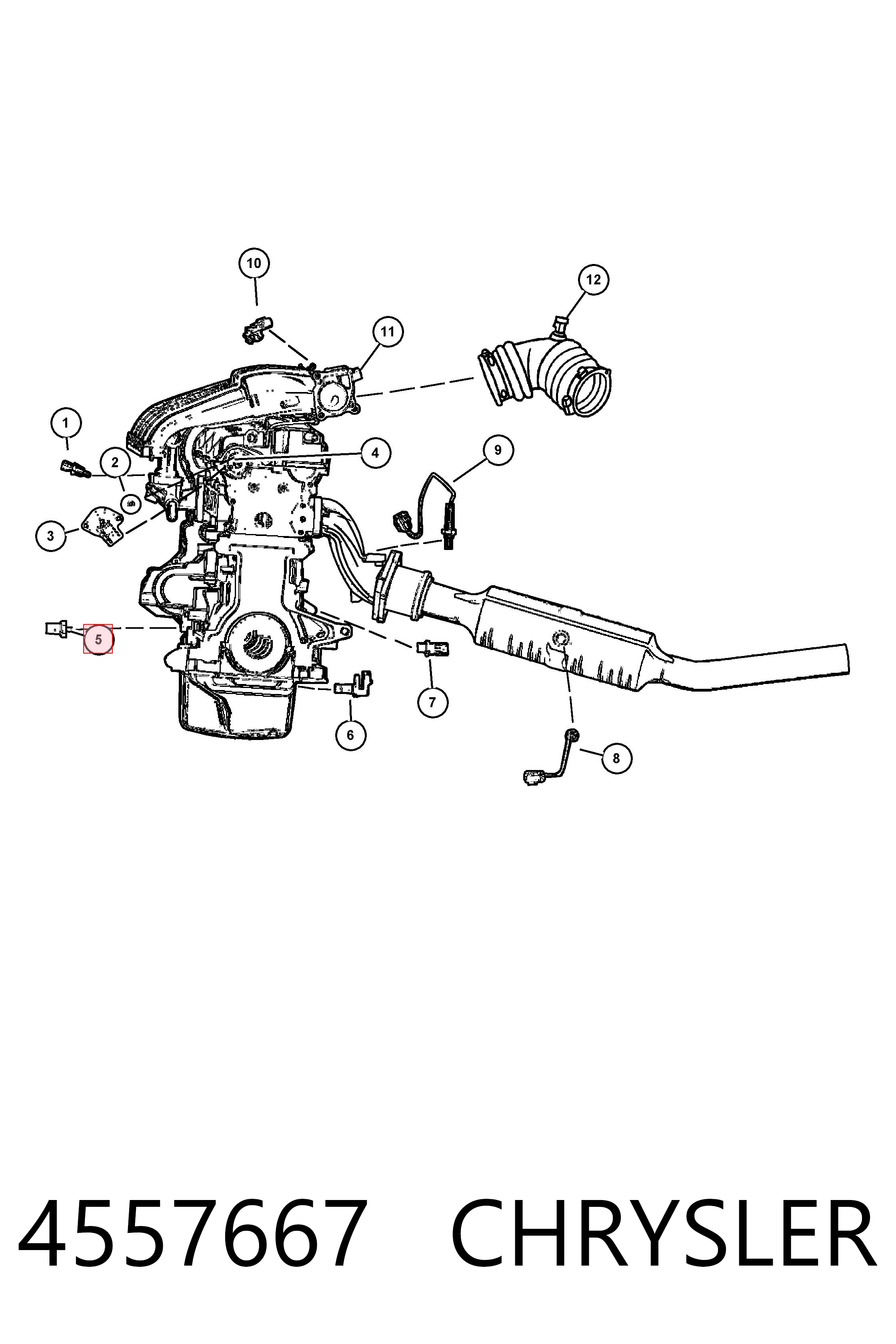Sensor de detonación para Chrysler Voyager II GS 