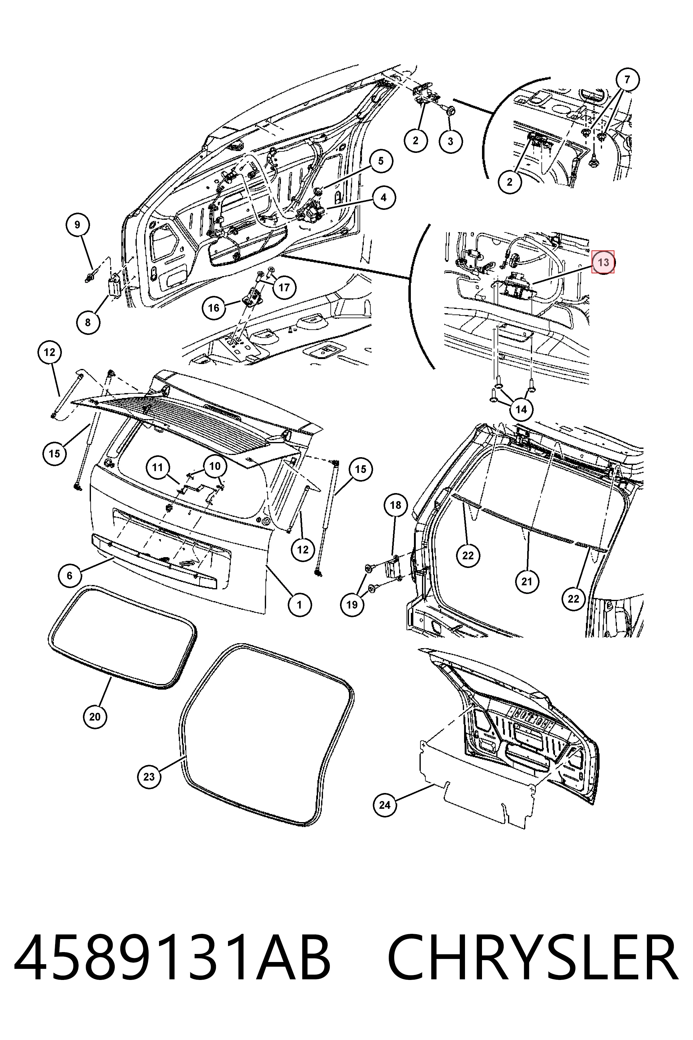 Cerradura de portón trasero Jeep Patriot SUV (2007 - 2017) precio, desde 39,20 EUR