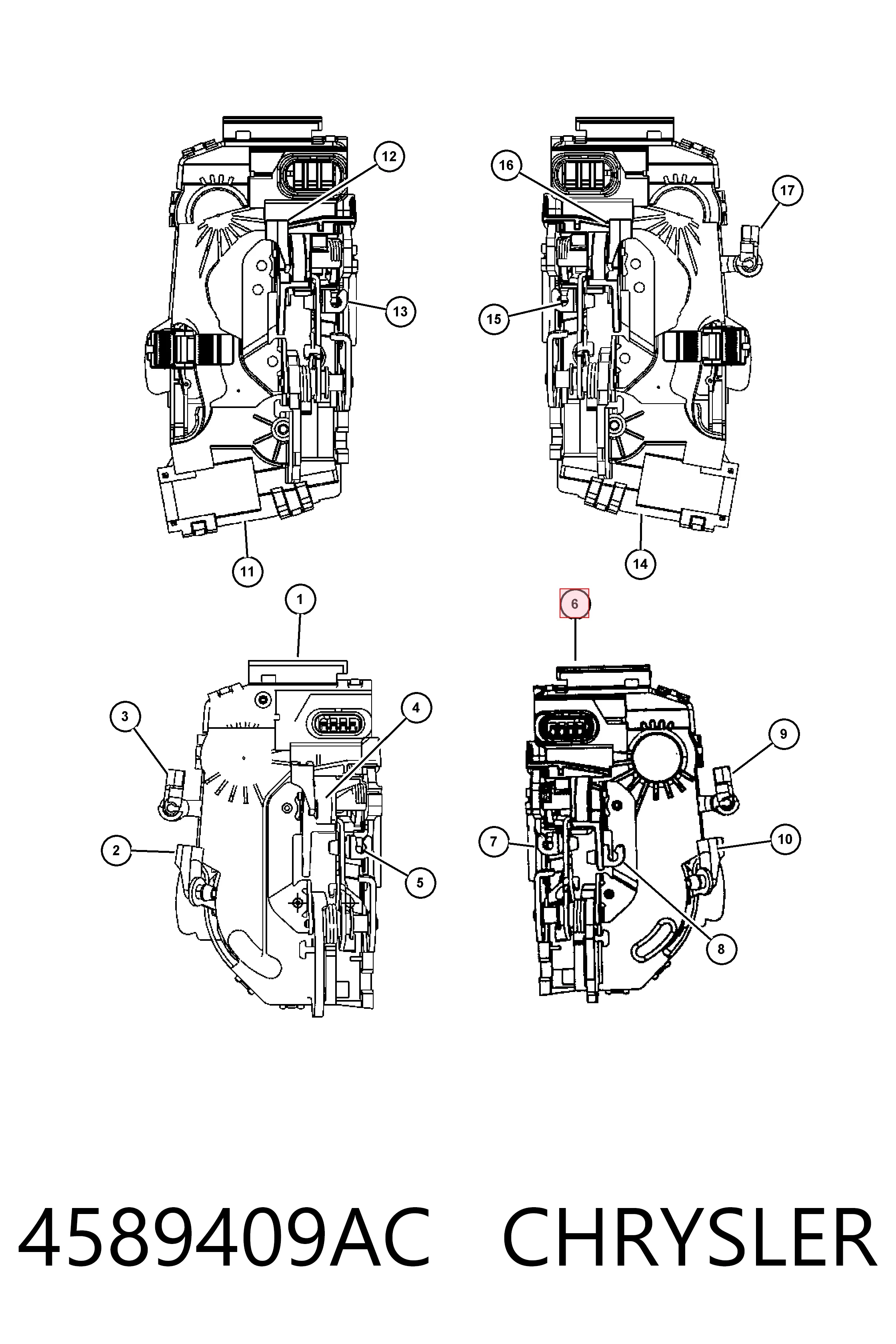 Cerradura de puerta para Jeep Patriot  