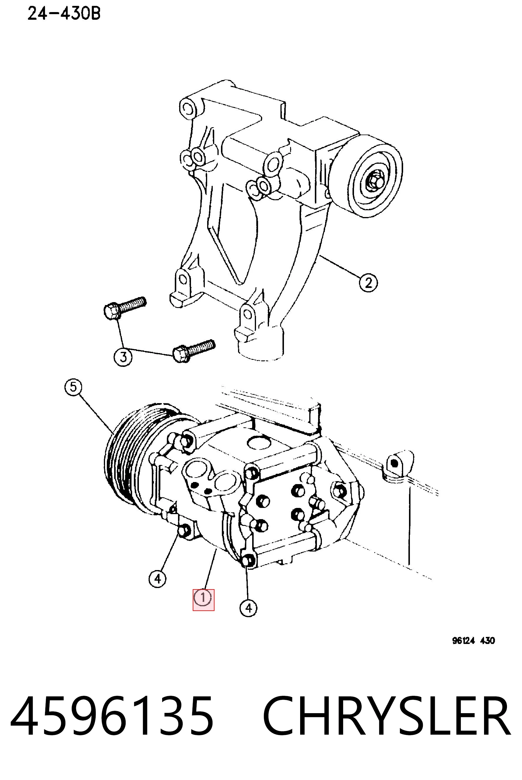4596135 Chrysler Compresor climatizador
