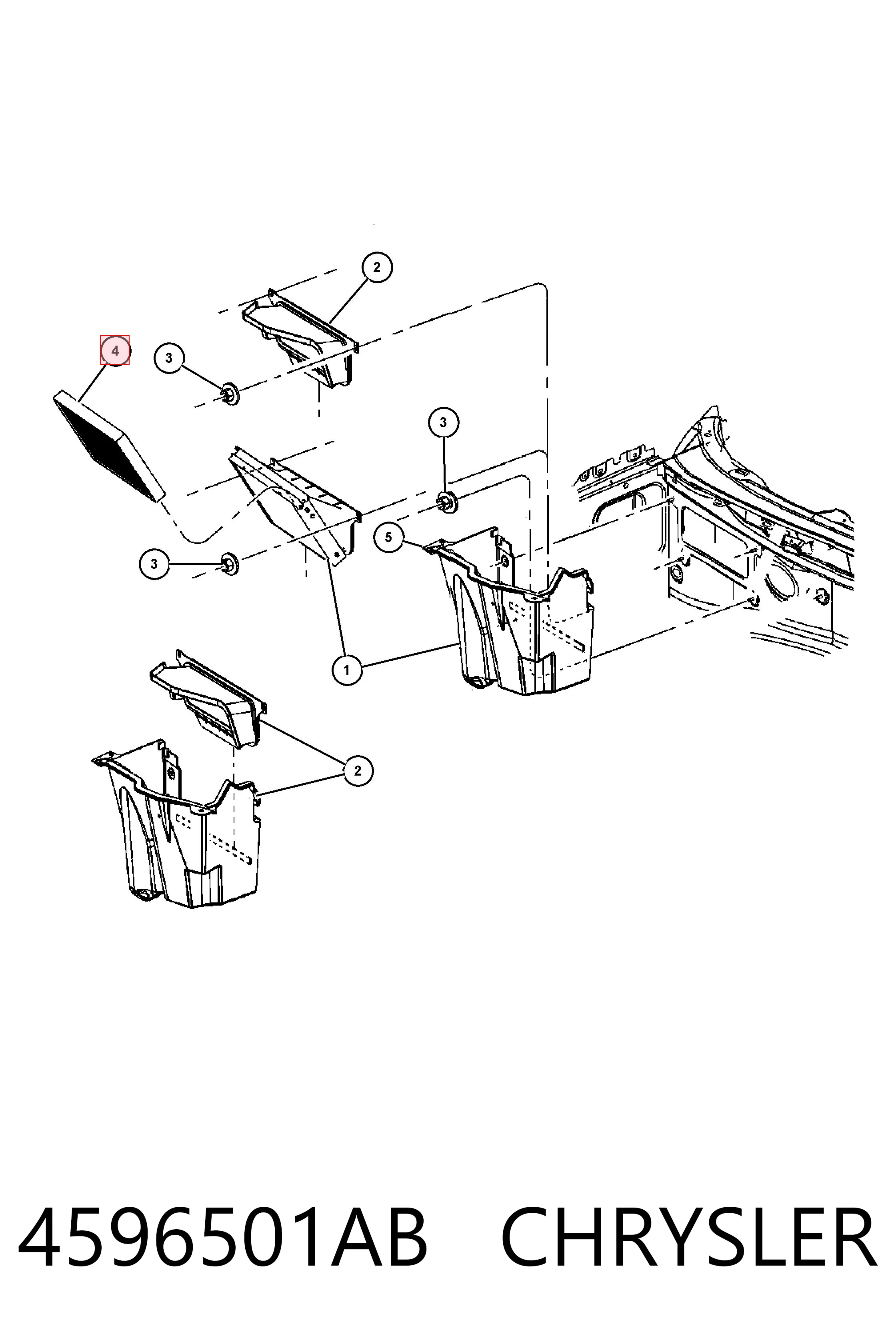 4596501AB Chrysler Filtro antipolen
