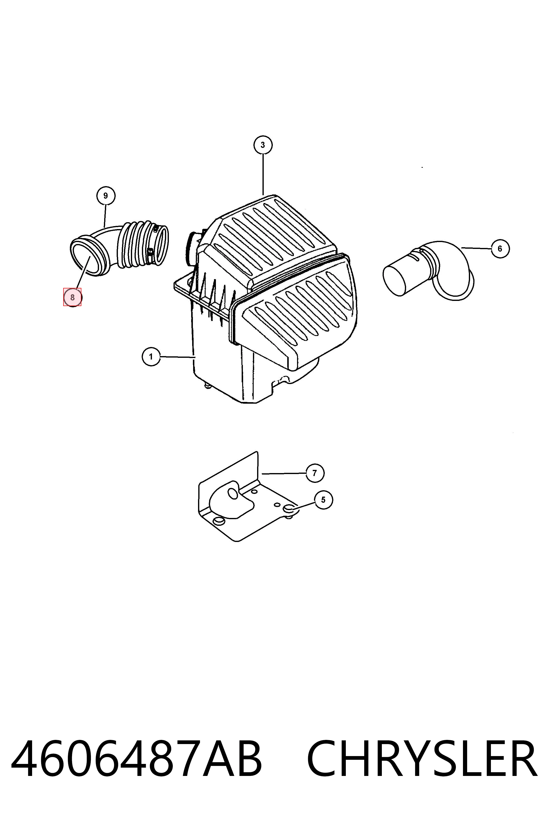 4606487AB Chrysler Sensor de temperatura del aire de admisión