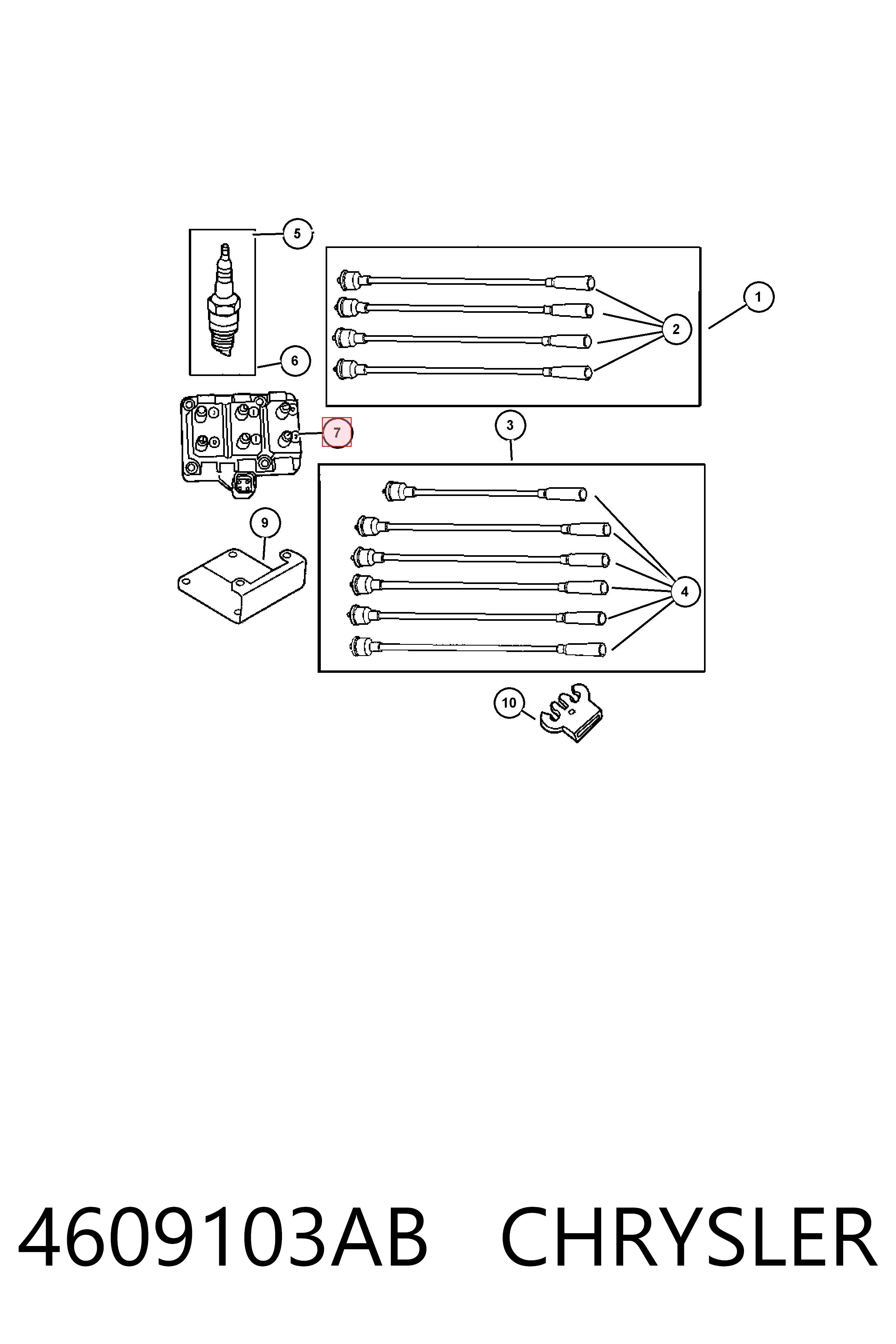 4609103AB Chrysler Bobina de ignición