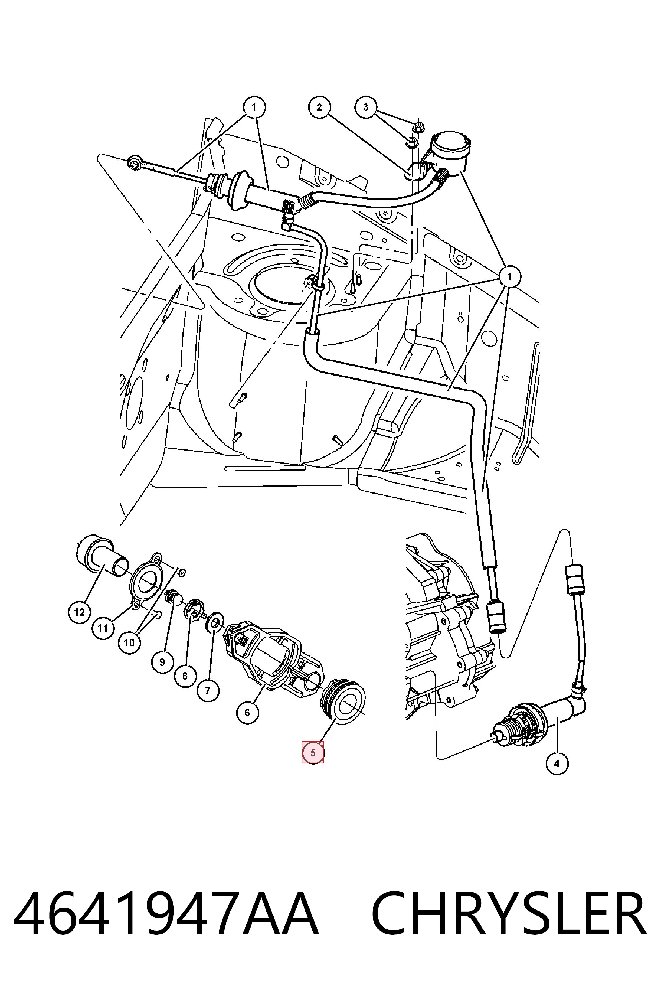 4641947AA Chrysler Cojinete embrague