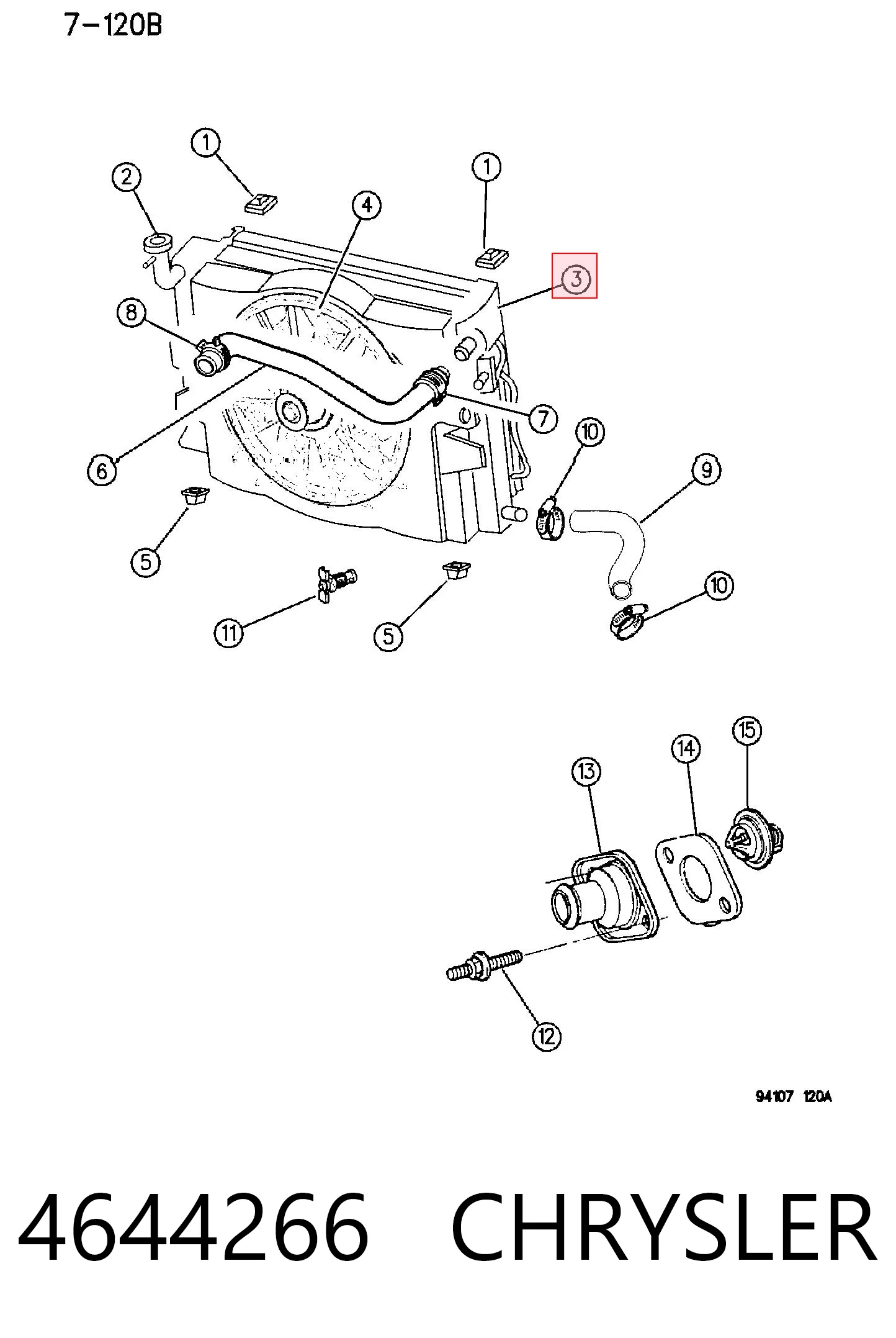 Água radiador Chrysler Voyager I ES monovolumen (1984 - 1995) precio, desde 106,18 EUR