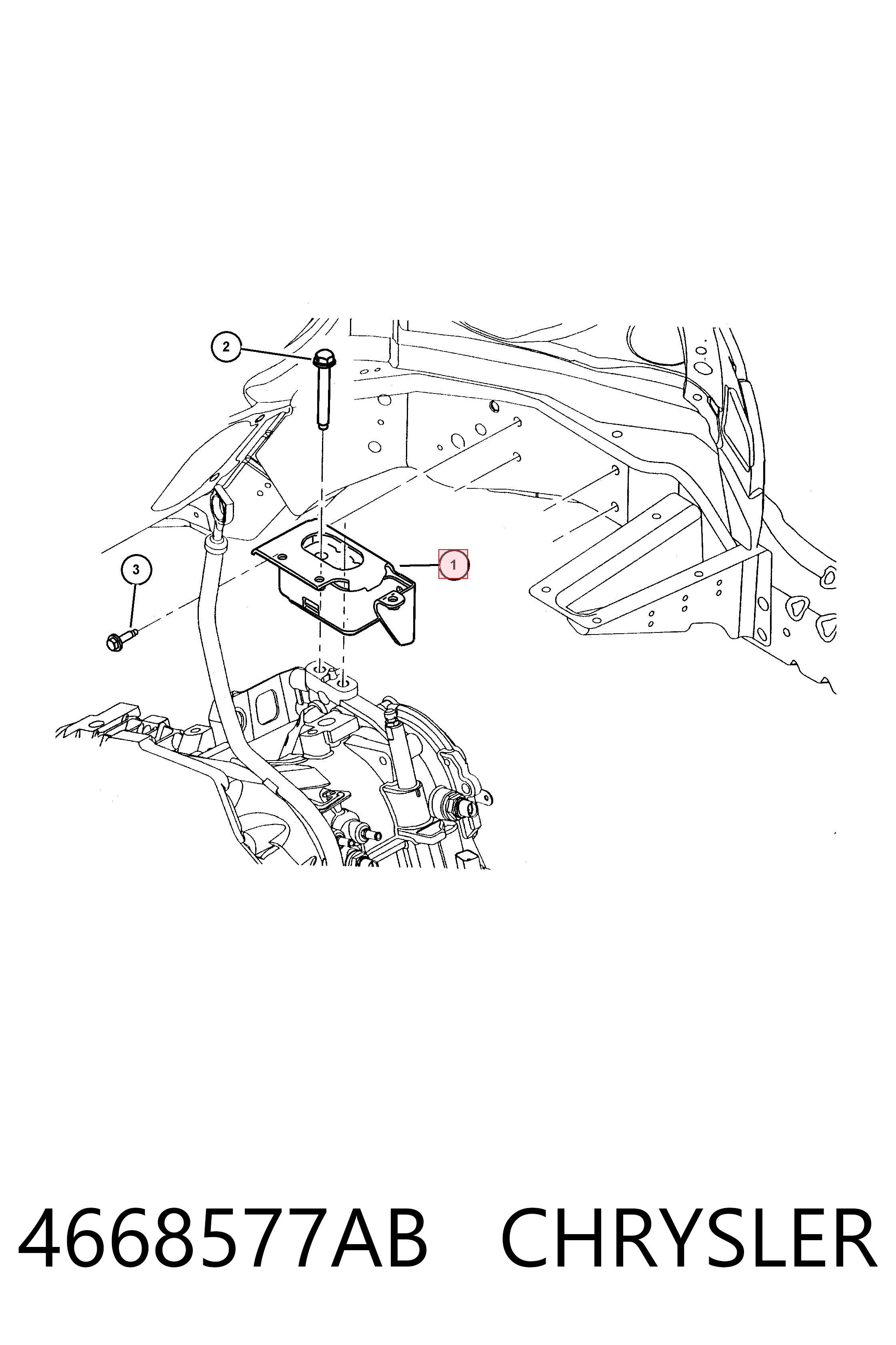 4668577AB Chrysler Soportes de motor delantero