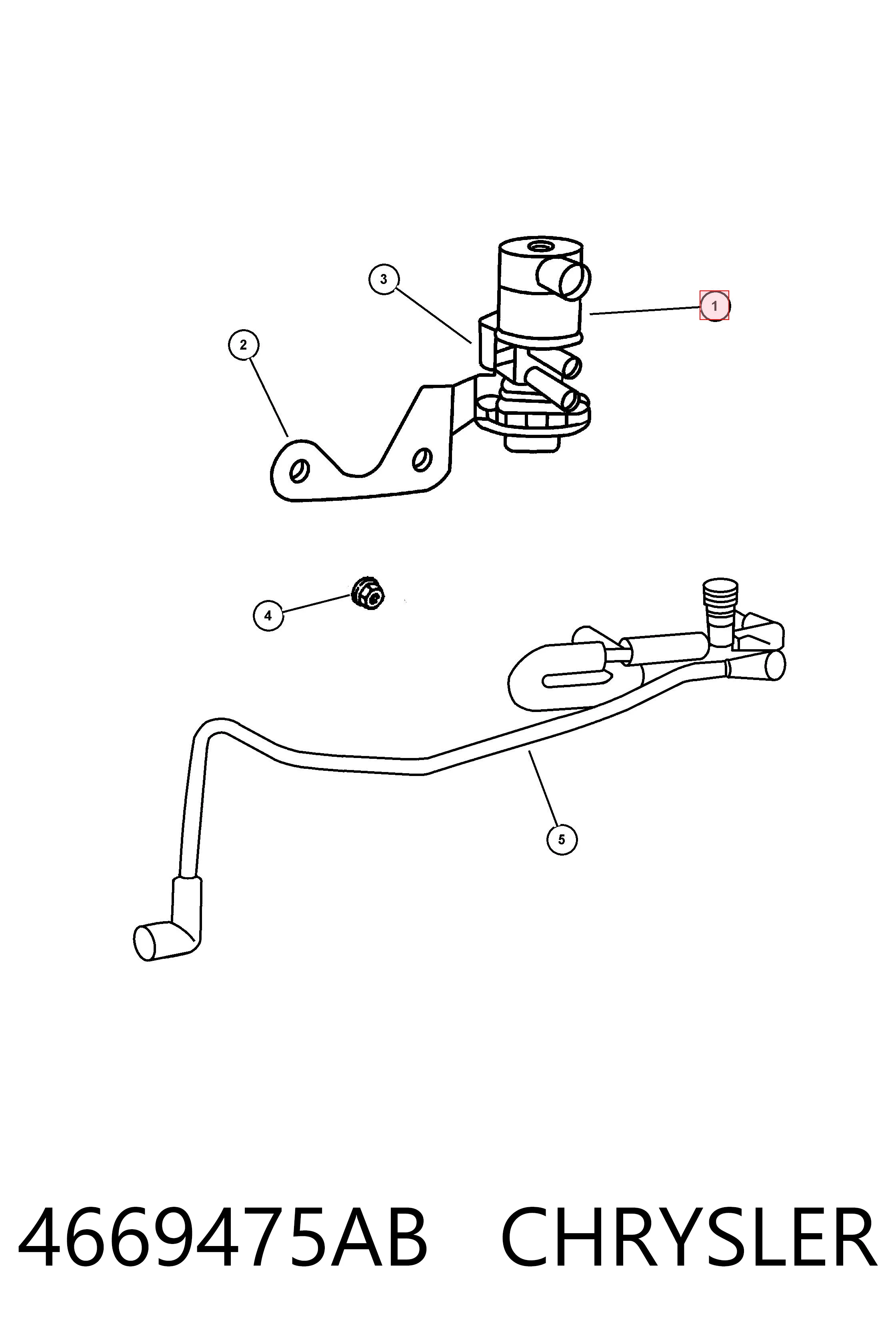 4669475AB Chrysler Válvula solenoide de control de presión de sobrealimentación