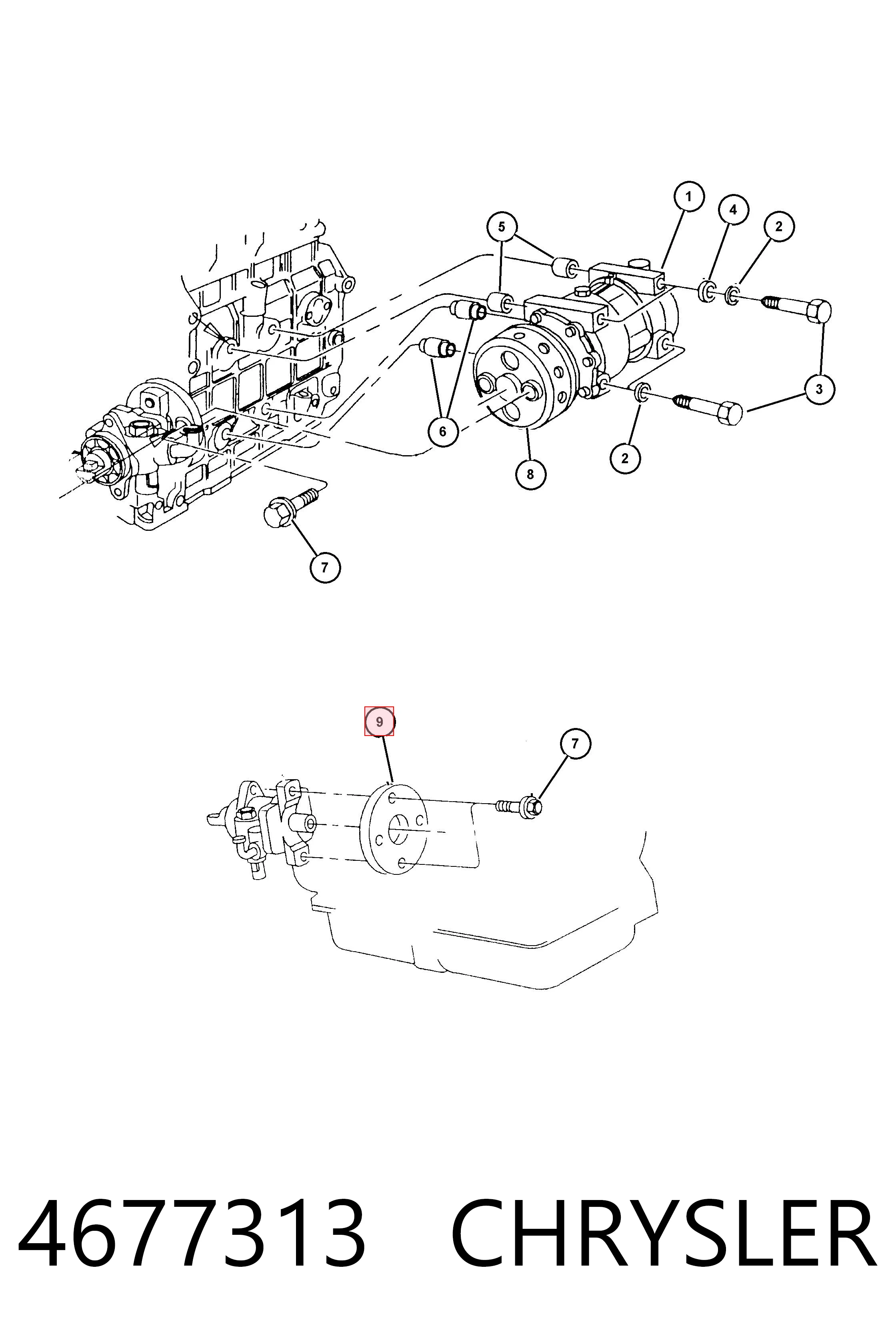 Polea del compresor del aire acondicionado para Chrysler Voyager I ES 