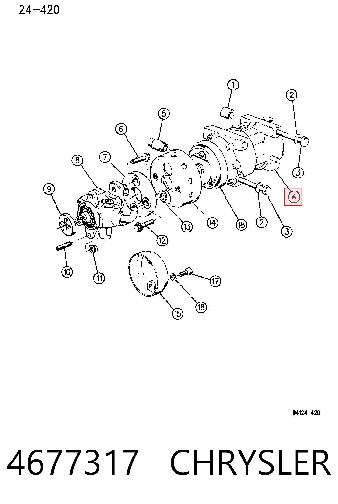 4677317 Chrysler Compresor climatizador