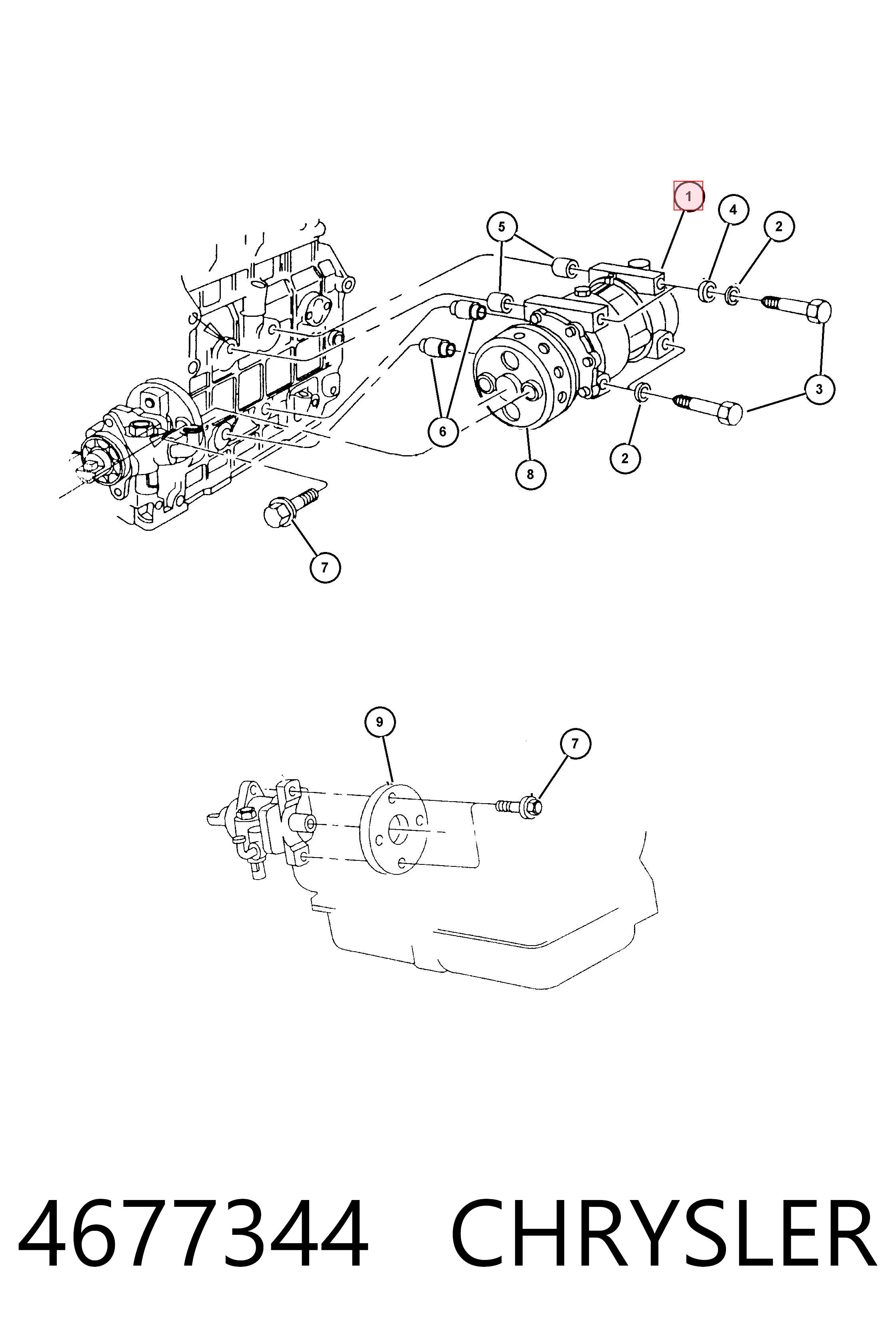 4677344 Chrysler Compresor climatizador