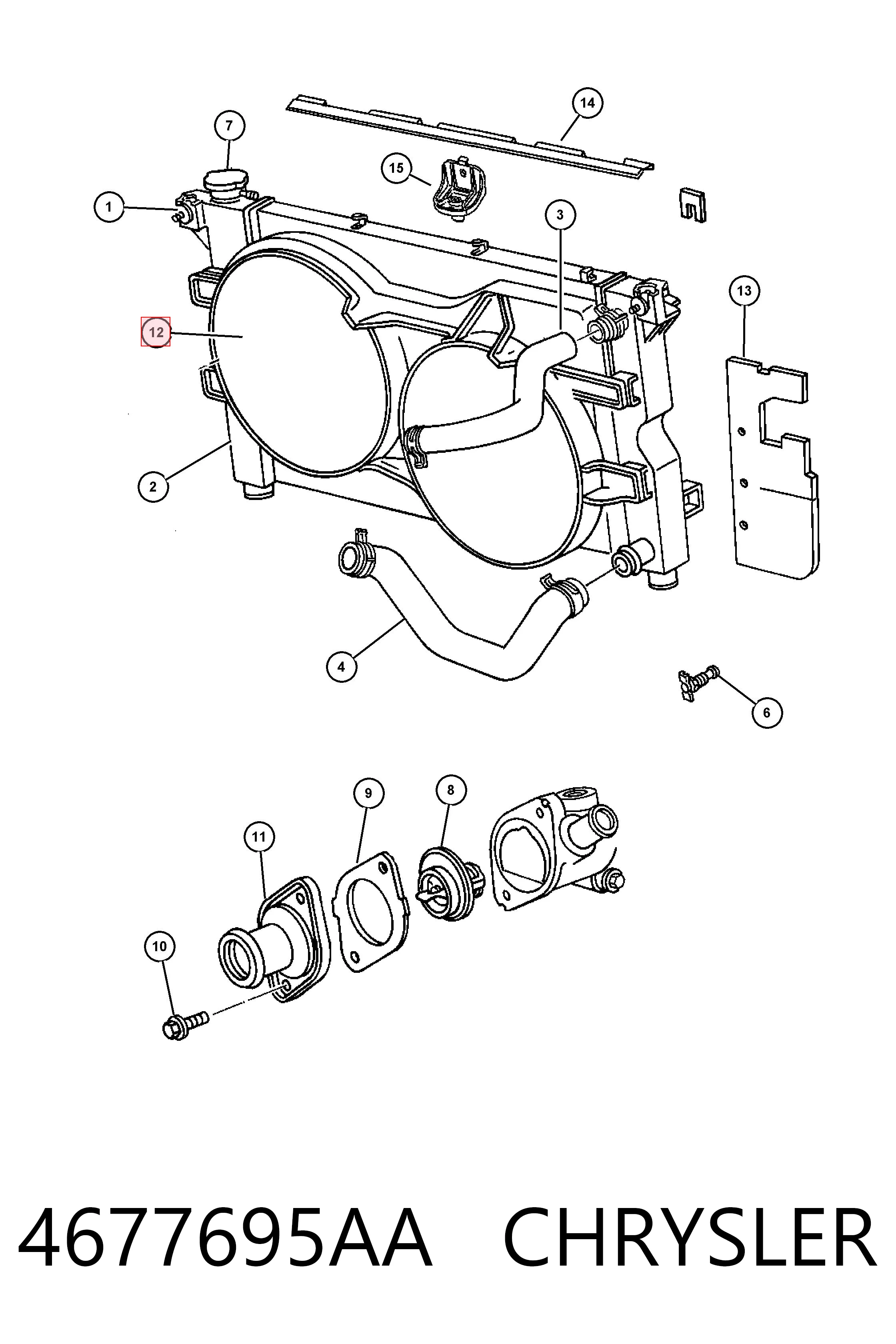 Electroventilador del motor para Chrysler Voyager GRAND 