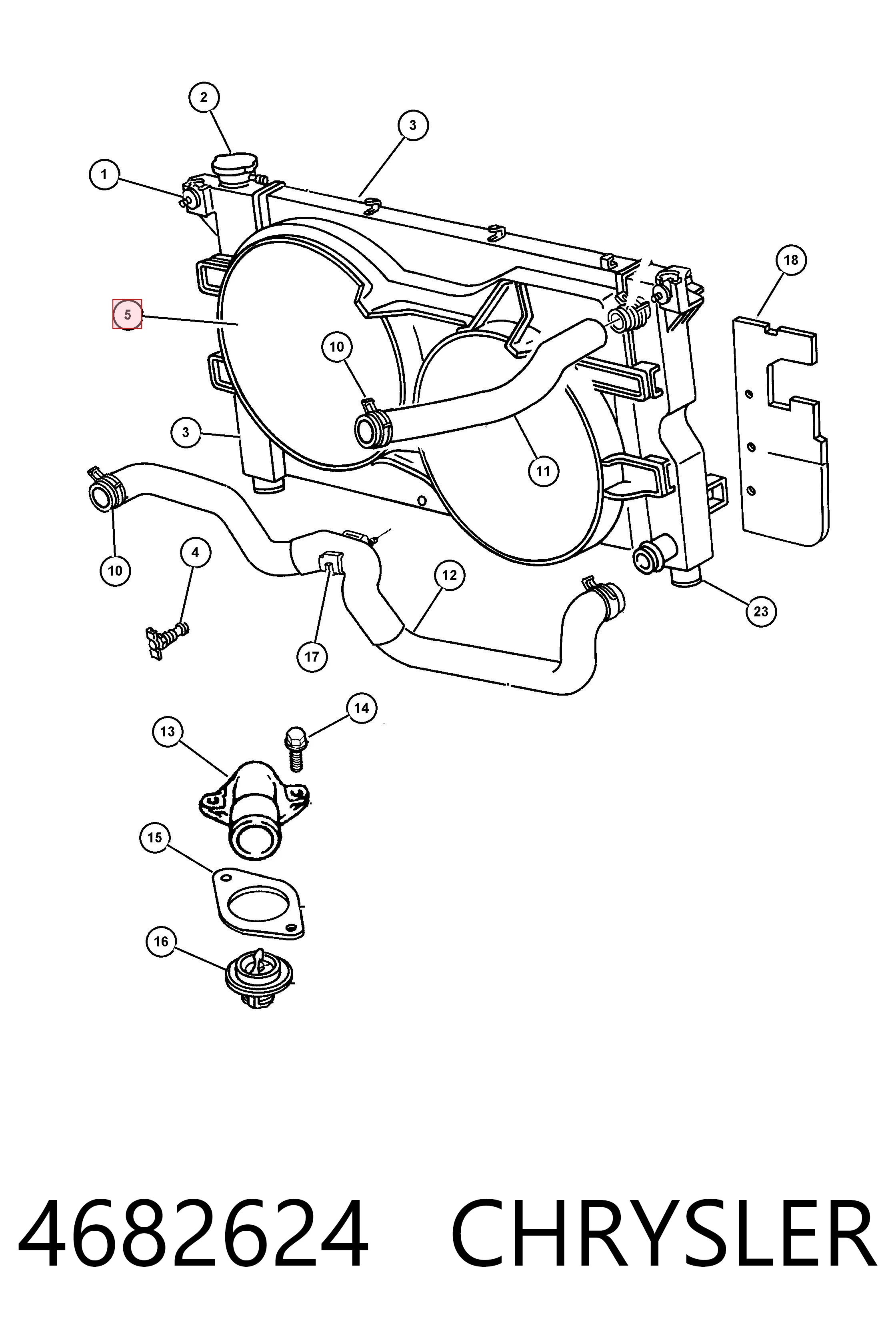  Ventilador del motor Chrysler Voyager 