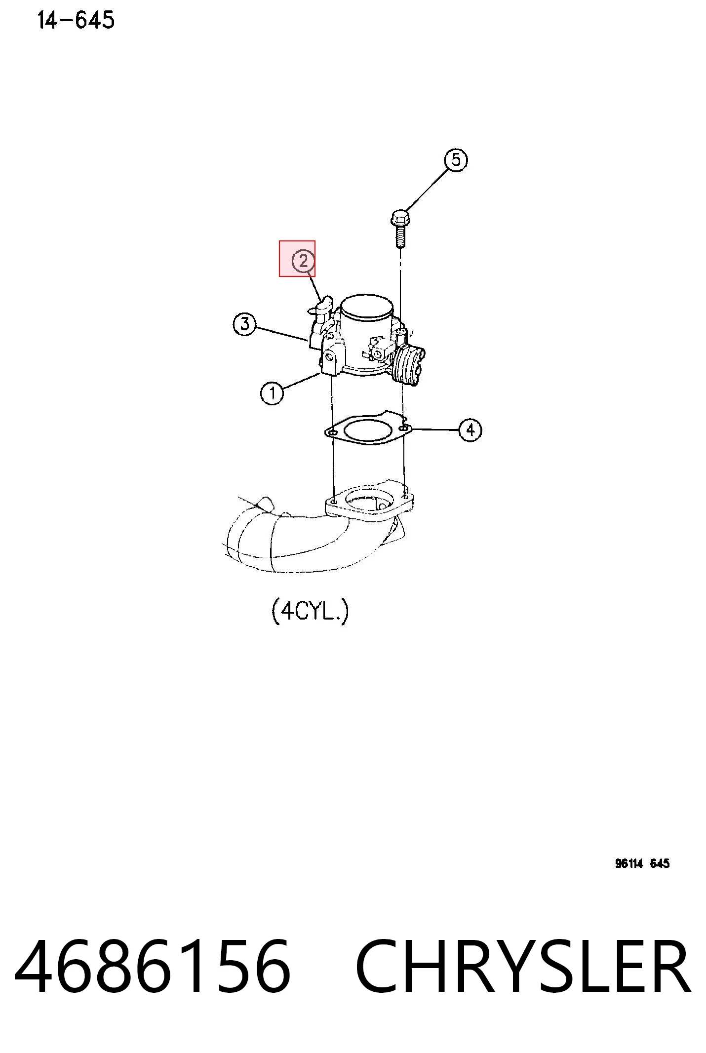 Sensor TPS 4686156 CHRYSLER