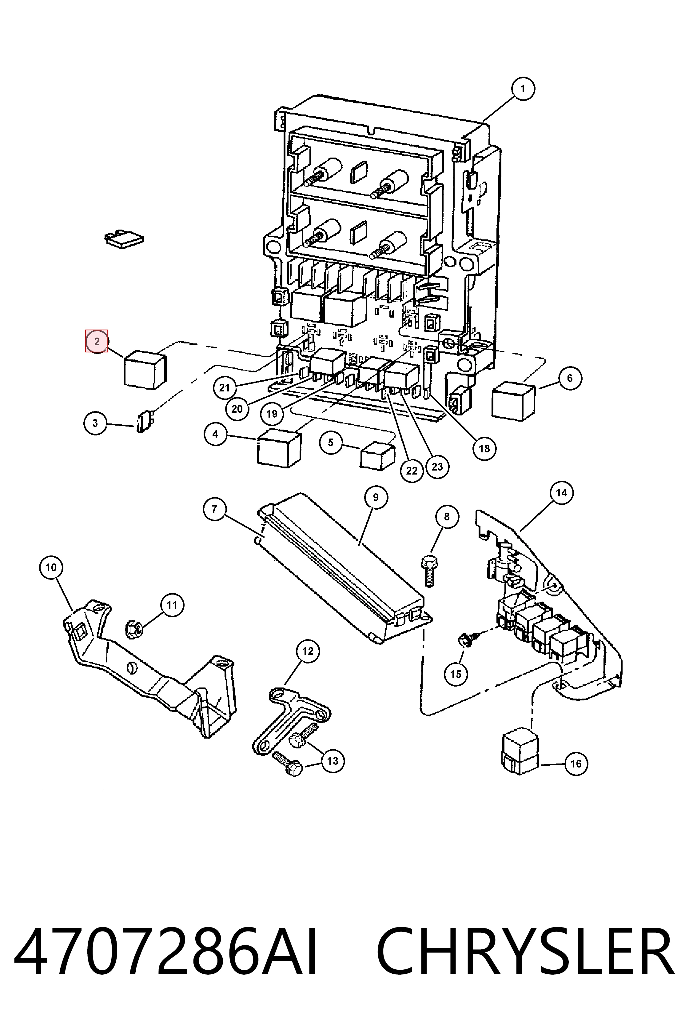 4707286AI Chrysler Relé de ventilador de aire acondicionado