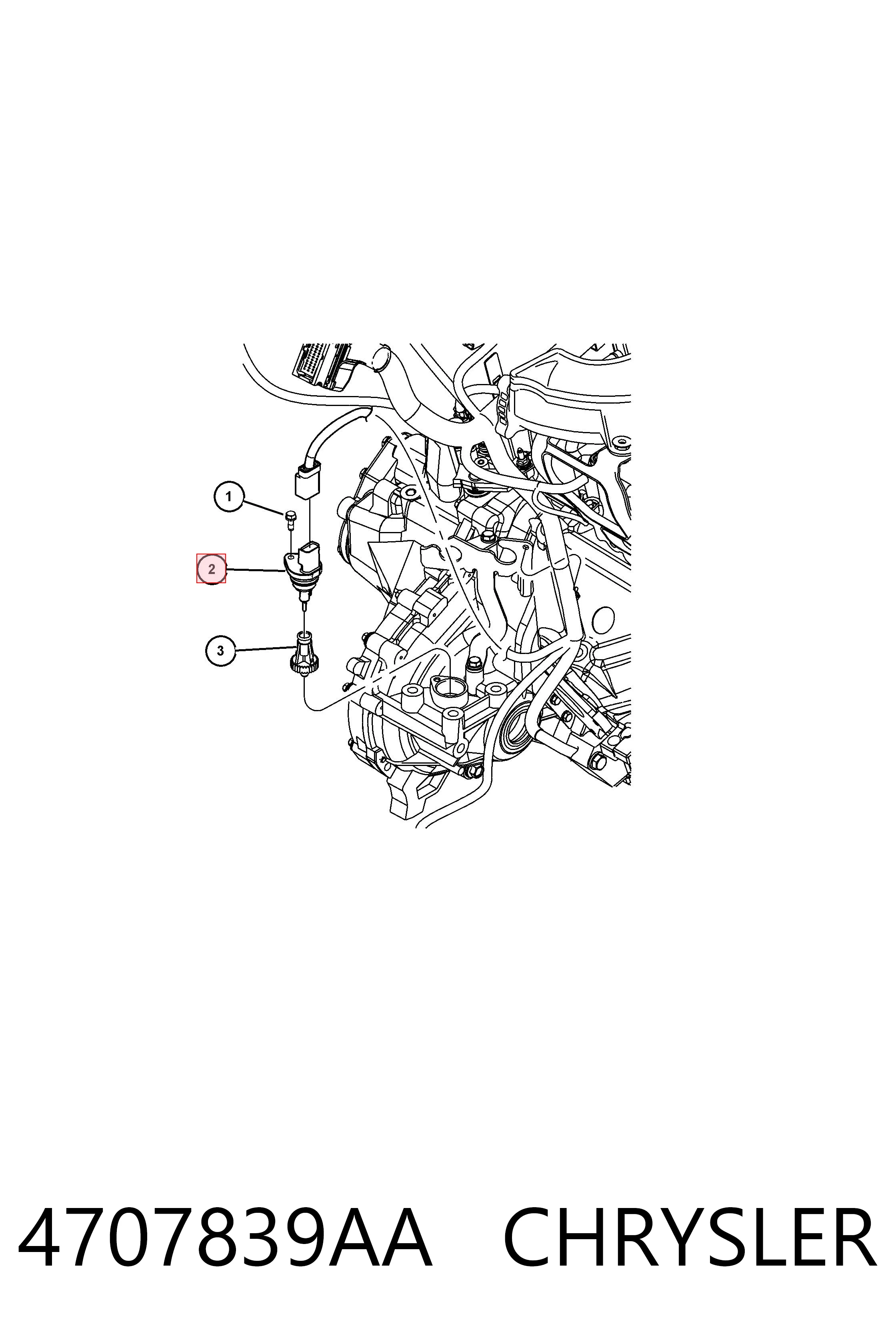 4707839AA Chrysler Captador de velocidad