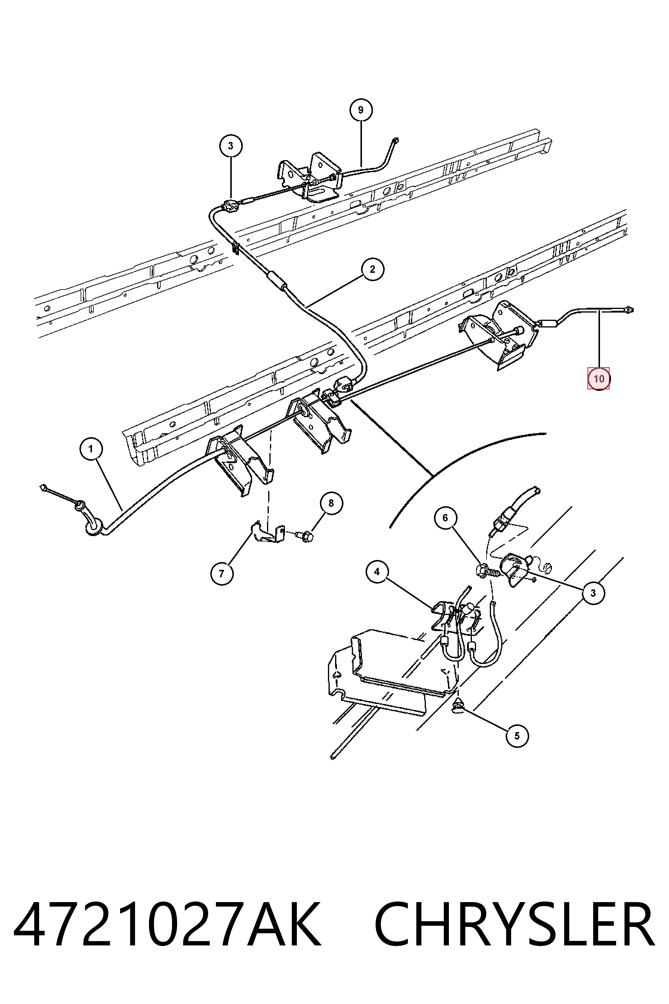 Comprar Cable de freno de mano trasero izquierdo Chrysler Voyager III RG, RS