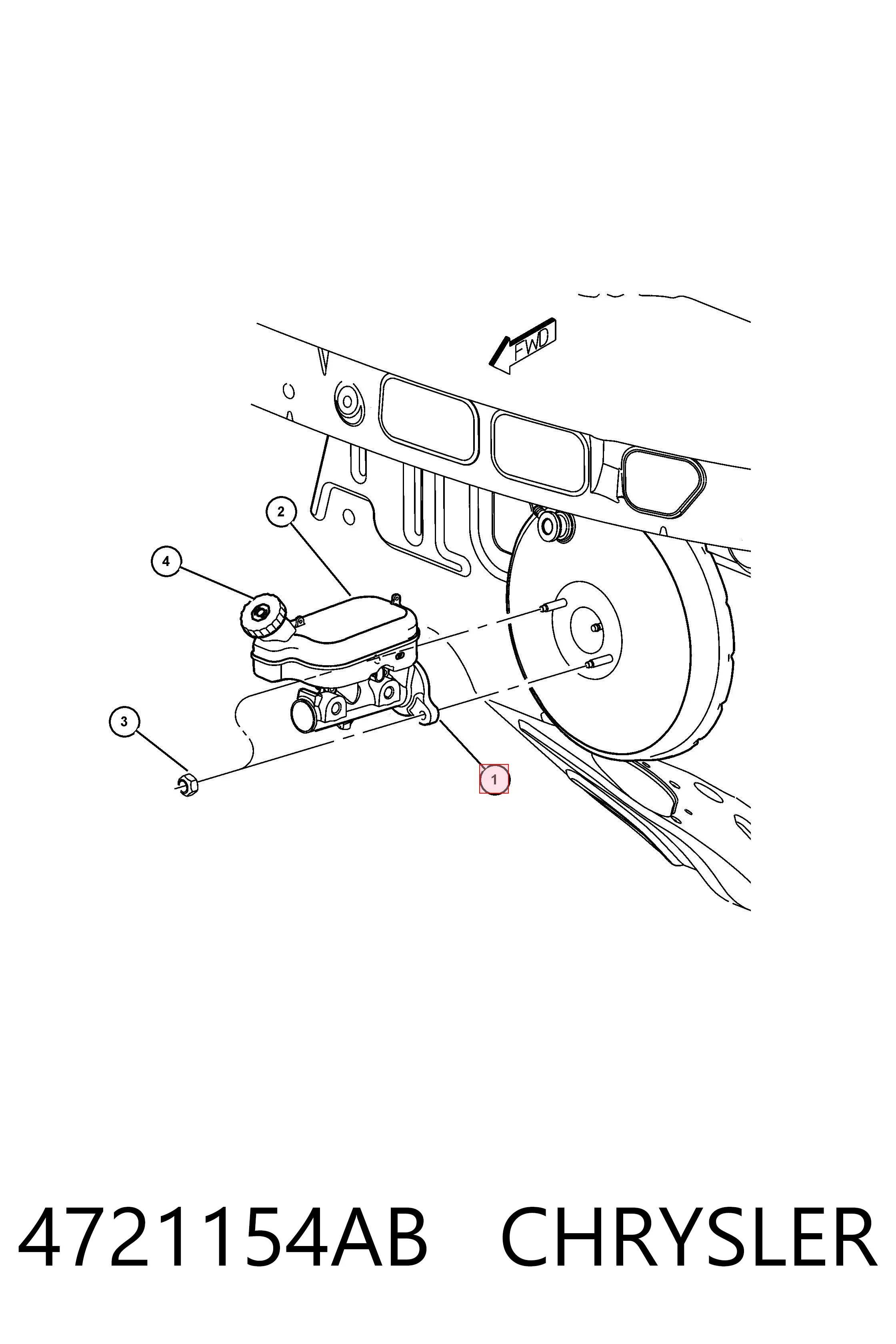 Cilindro principal de frenos para Chrysler Voyager III RG, RS