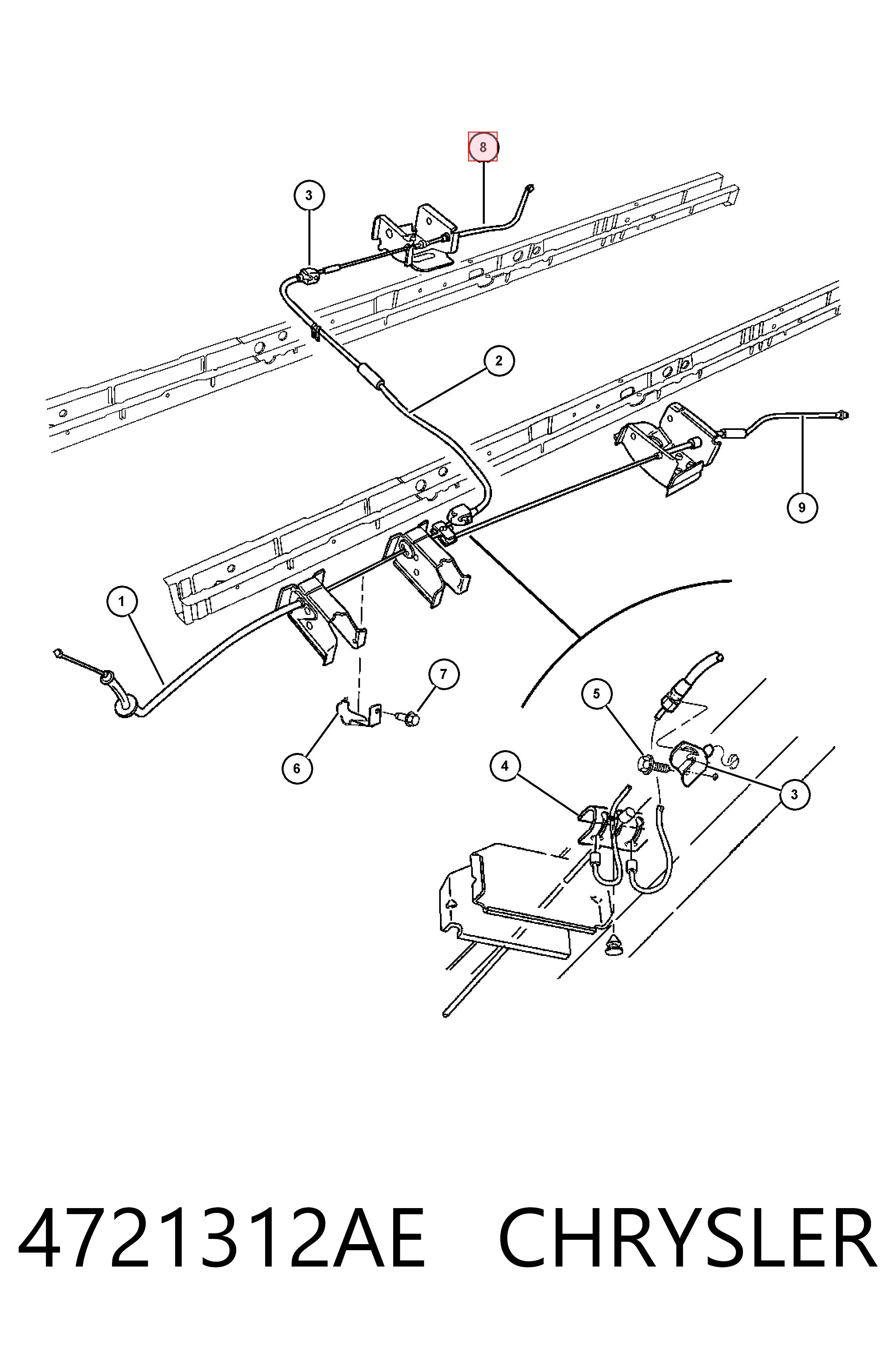 Comprar Cable de freno de mano trasero derecho Chrysler Voyager GRAND 