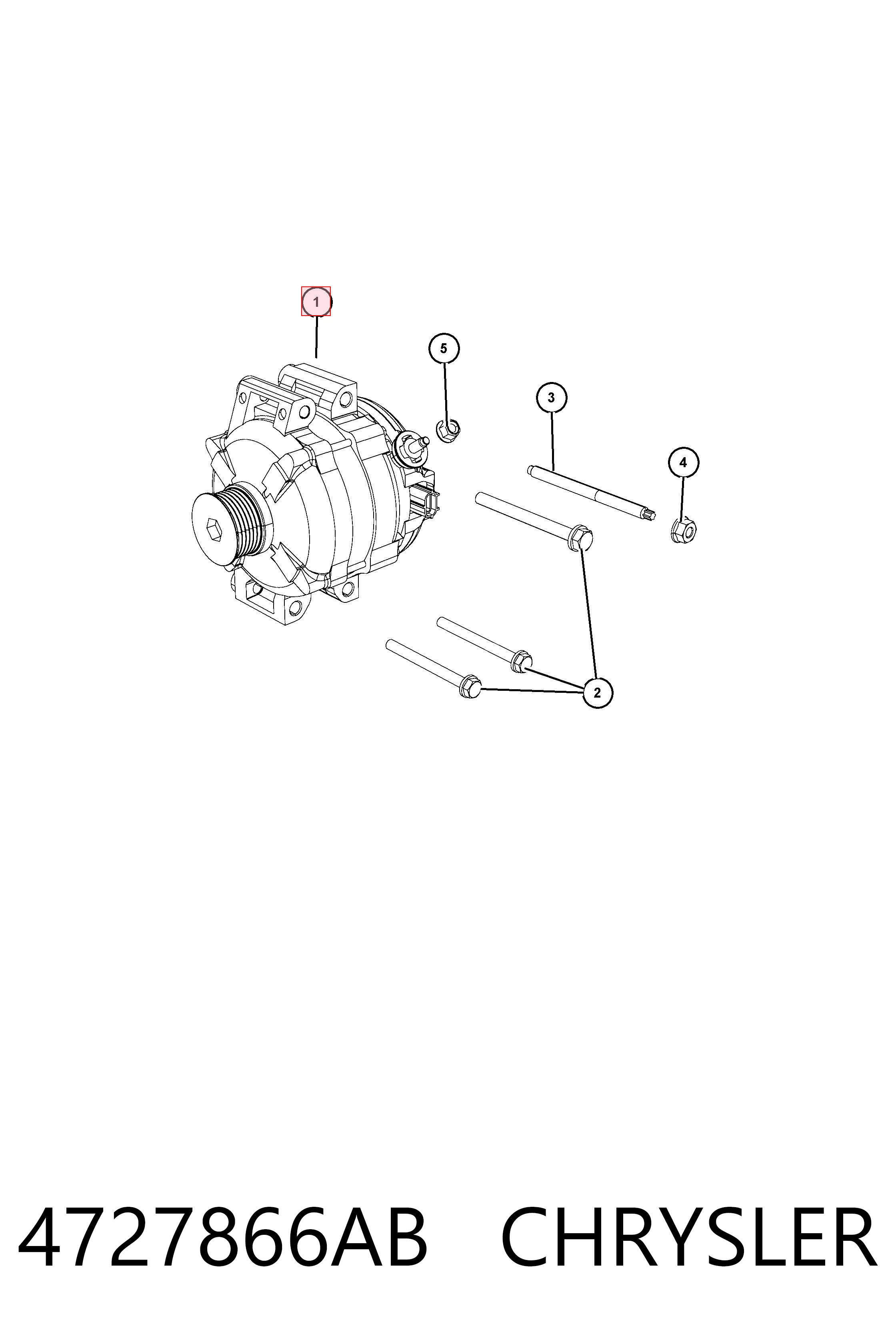 4727866AB Chrysler Alternador de coche