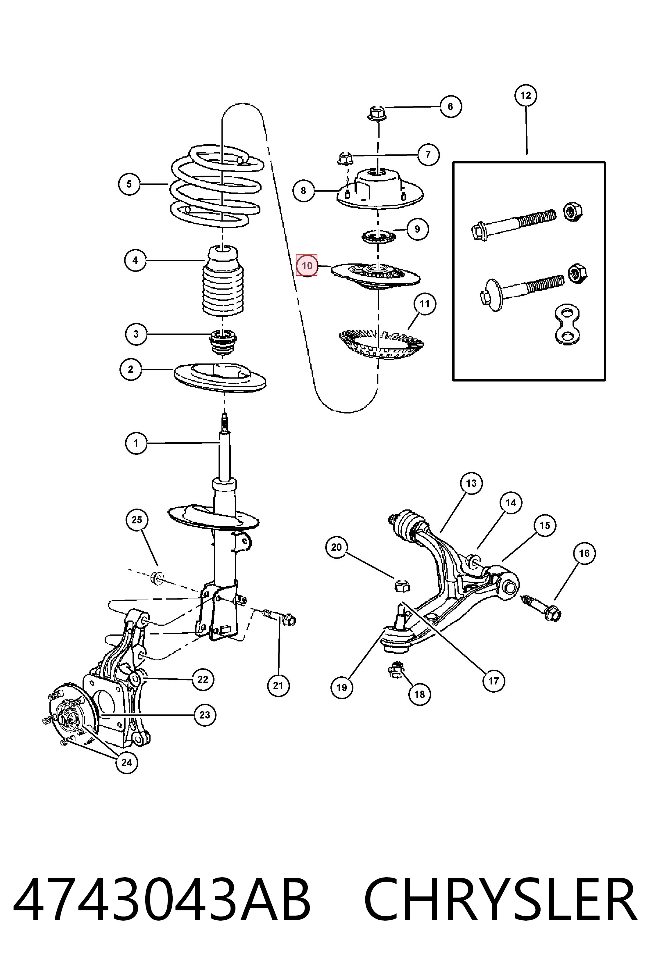 Comprar K04743043AA Fiat/Alfa/Lancia 