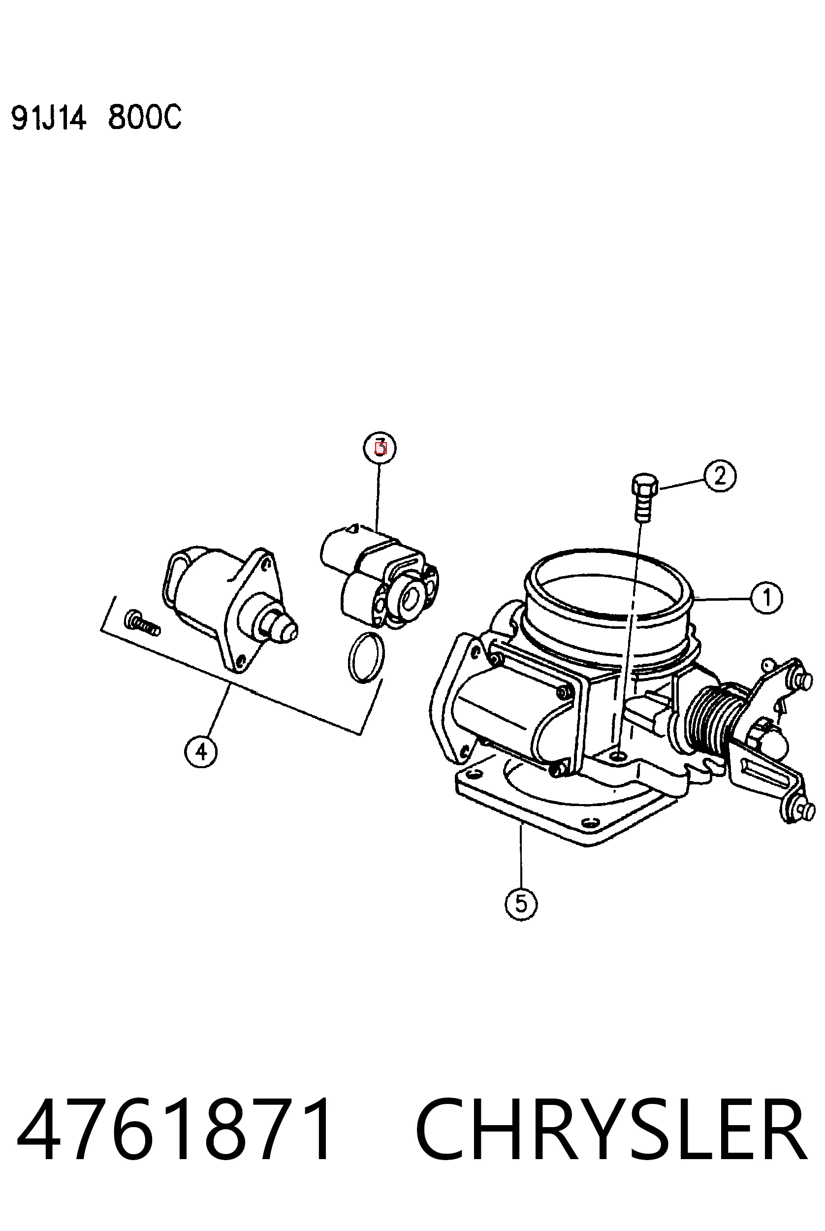 4761871 Chrysler Sensor de posición del acelerador