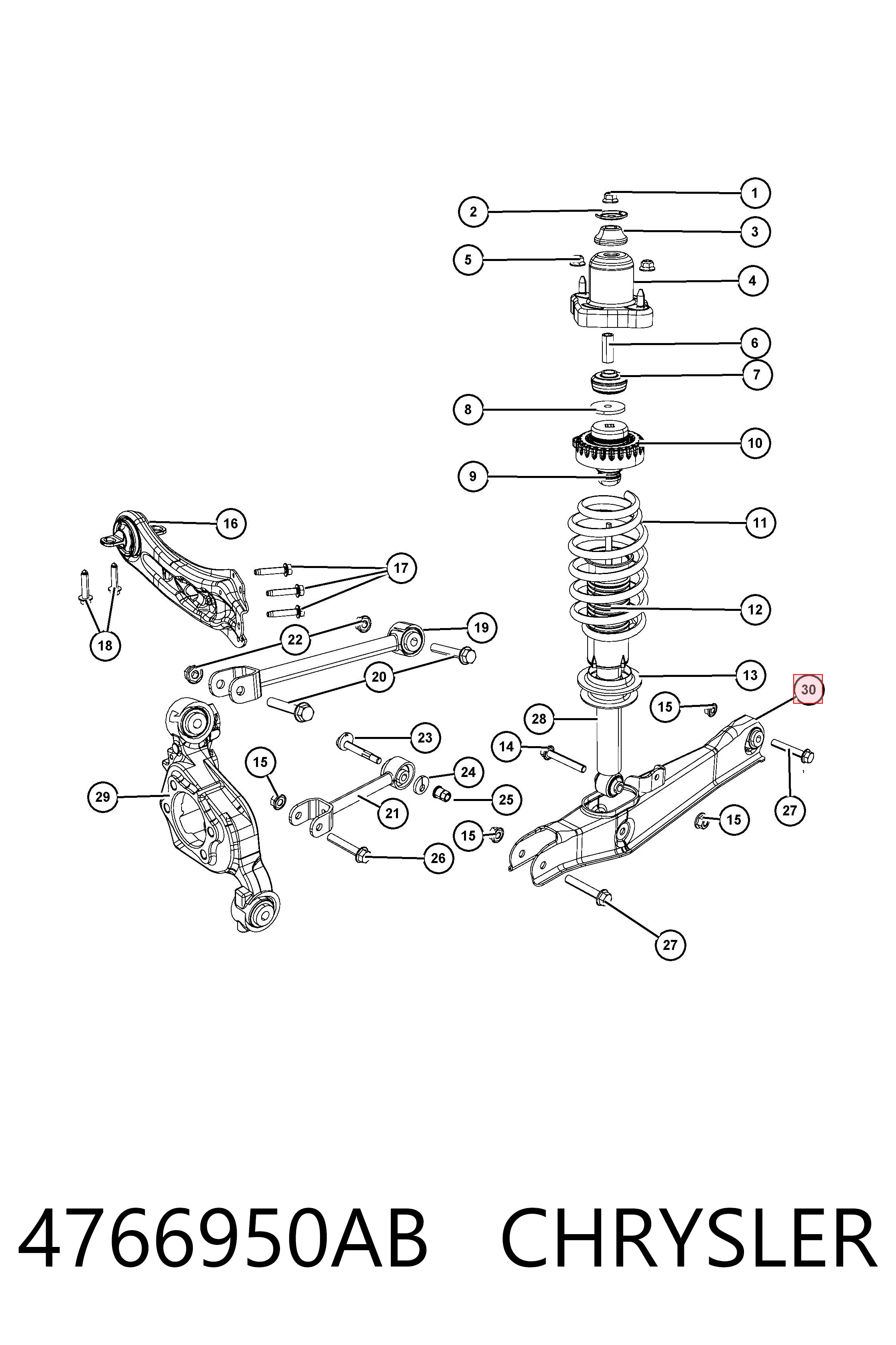 Brazo transversal de suspensión trasera BMW 4766950AC