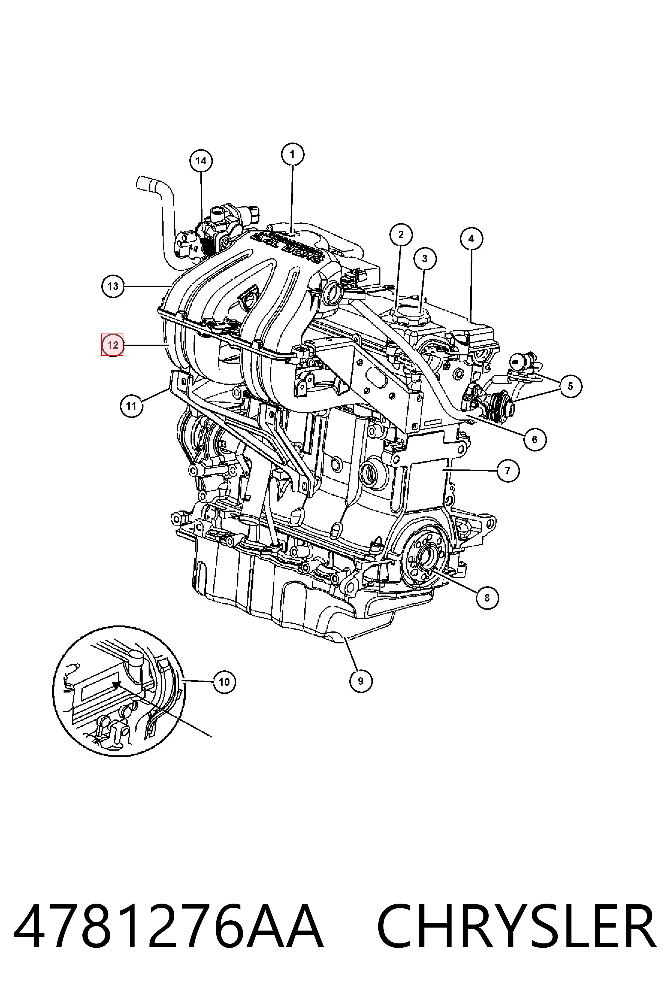 4781276AA Chrysler 