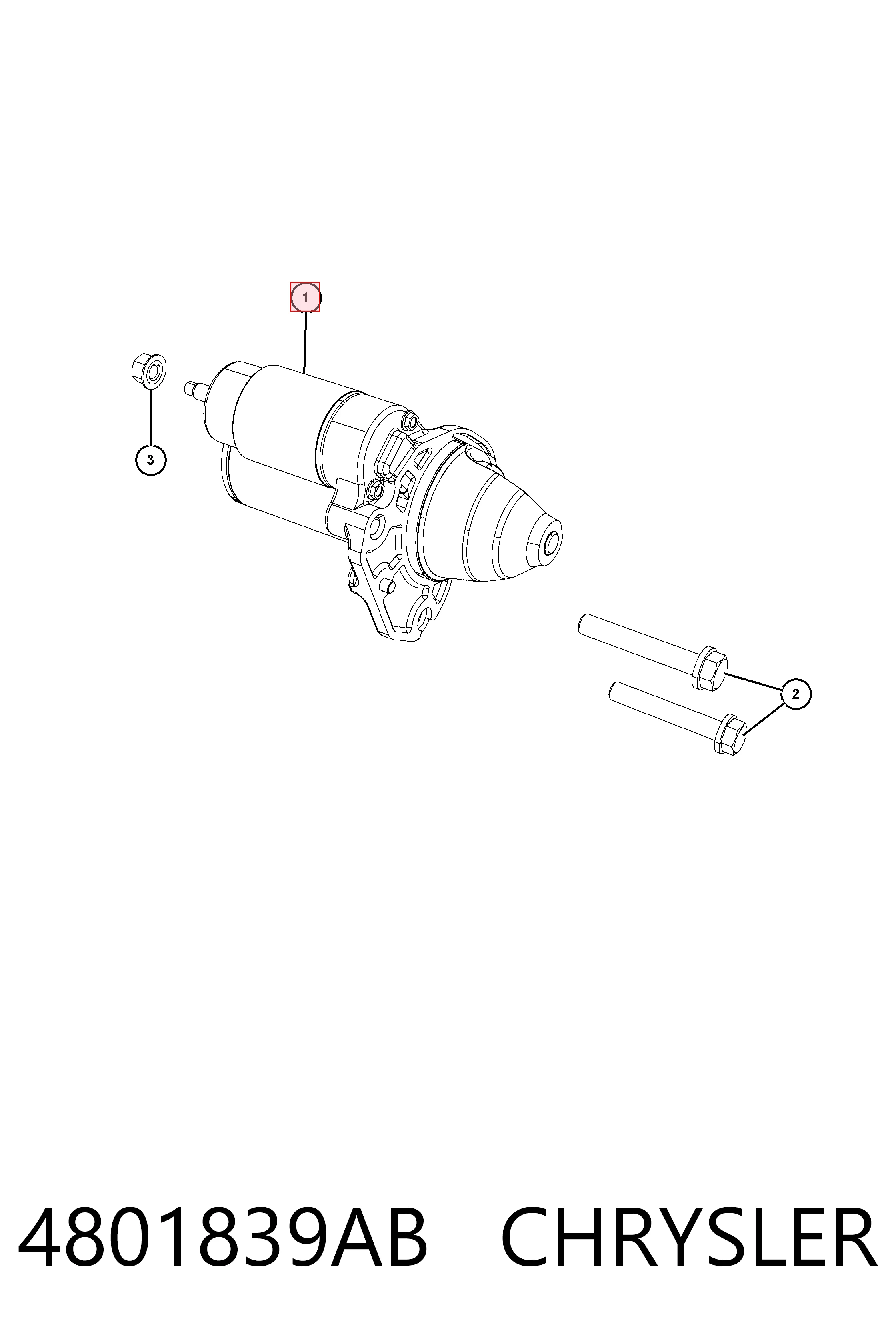 4801839AB Chrysler Arranque motores